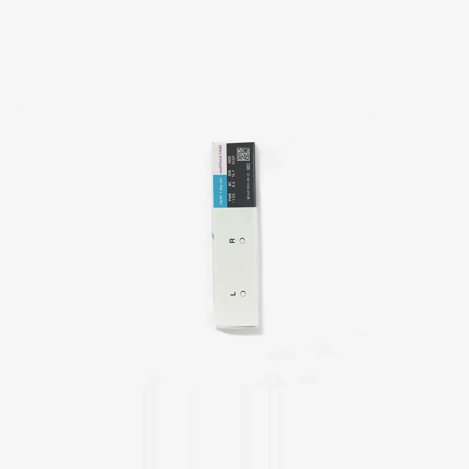 A single COVID-19 rapid antigen test strip with two windows labeled “C” and “T” on a white background. Like purchasing Clariti 1Day Multifocal 3Add 90-Pk daily lenses online, the unused test shows no lines visible.