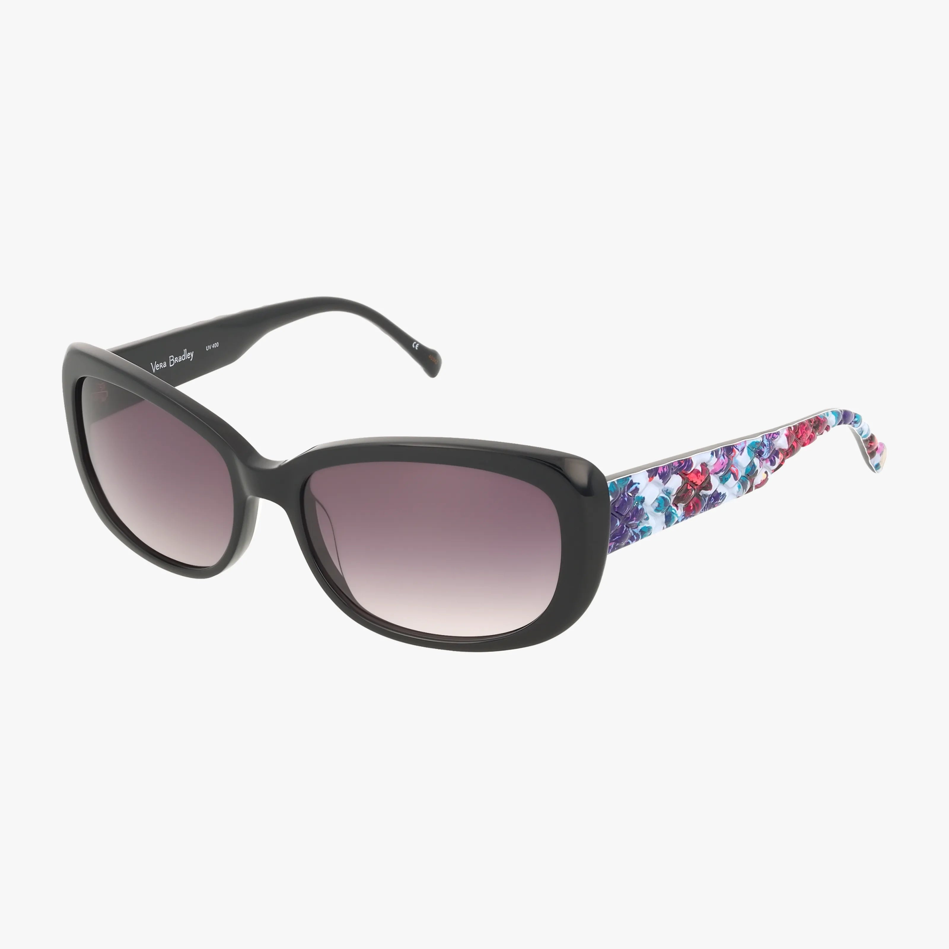 Vera Bradley Stylish Black Sunglasses with Patterned Arms Vera Bradley Payton | Eyeglass World main image 3