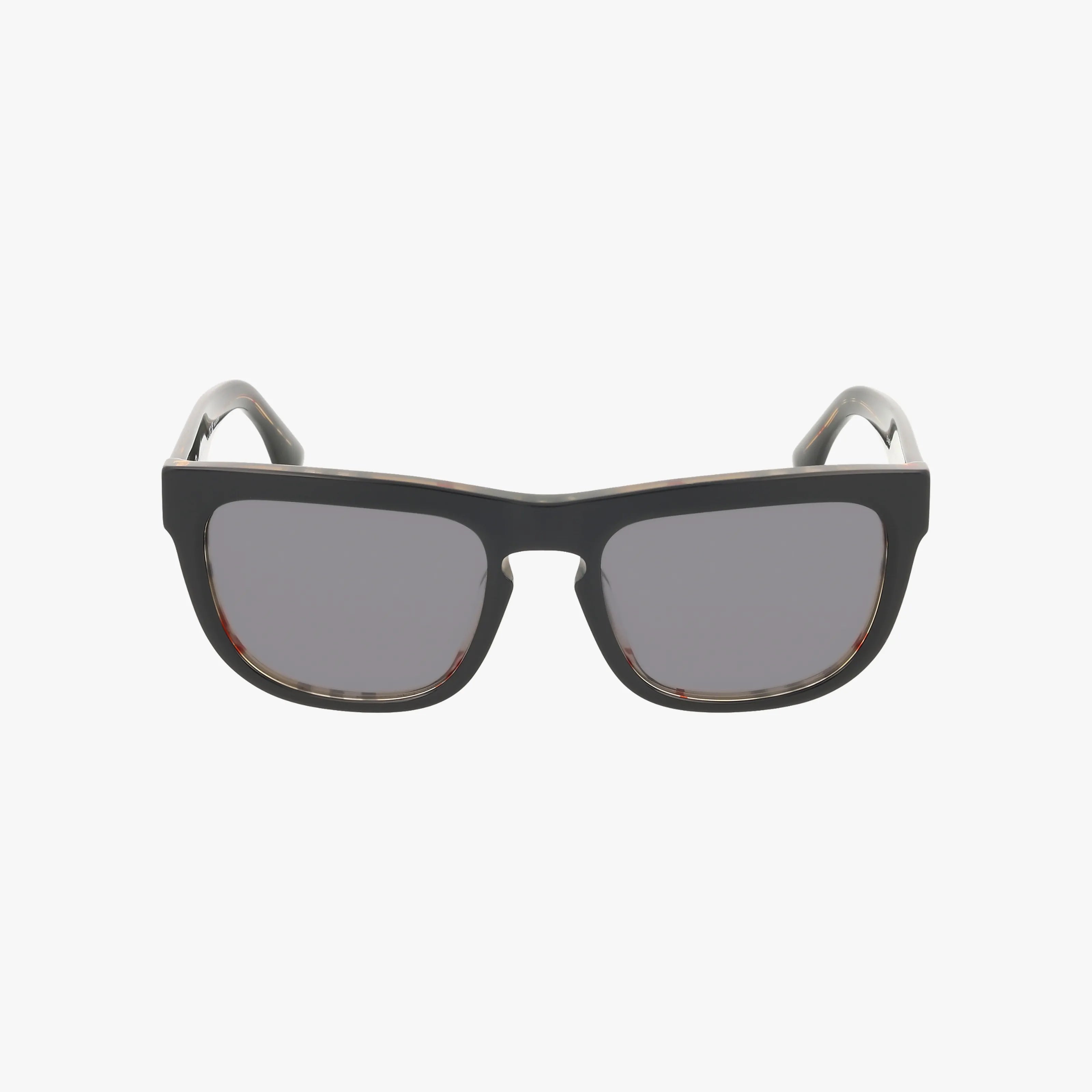 Front view of BE4431U black rectangular sunglasses featuring a lightweight frame and dark lenses, displayed against a plain white background.