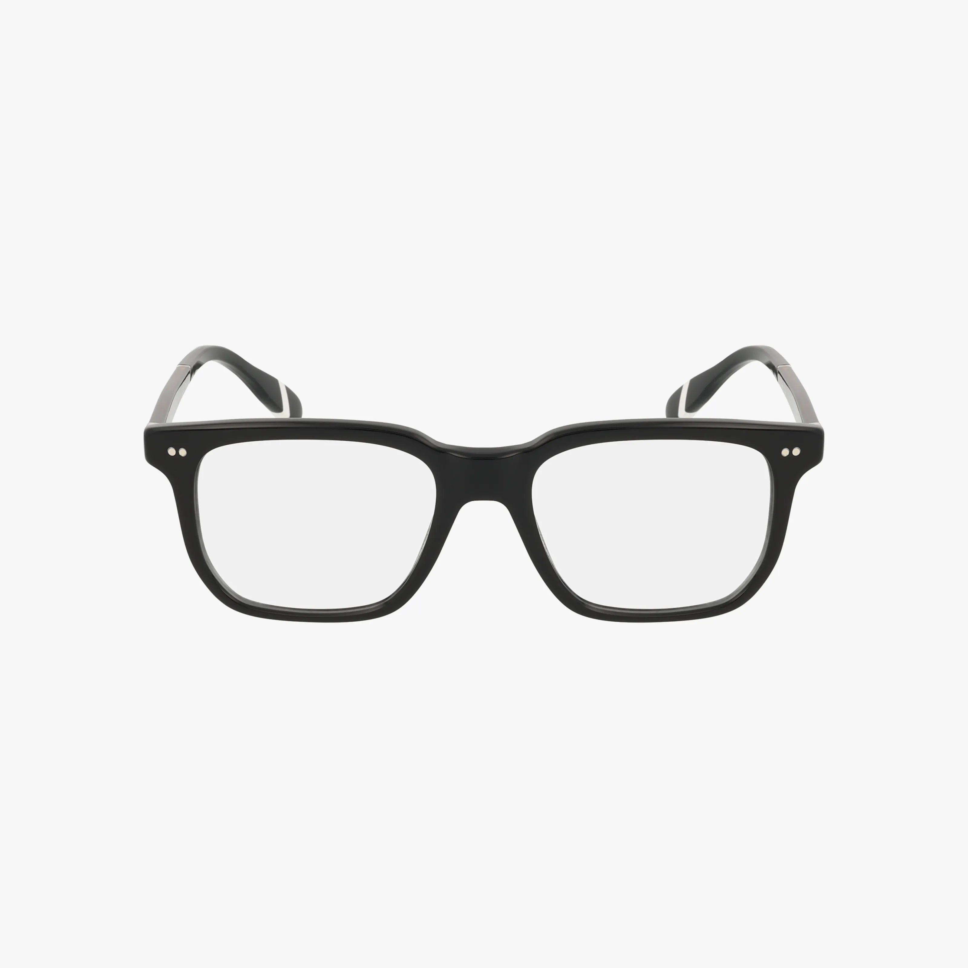 The PH2269 eyewear features black rectangular acetate frames with clear lenses and subtle silver accents near the hinges, showcased from the front against a white background for a modern look.