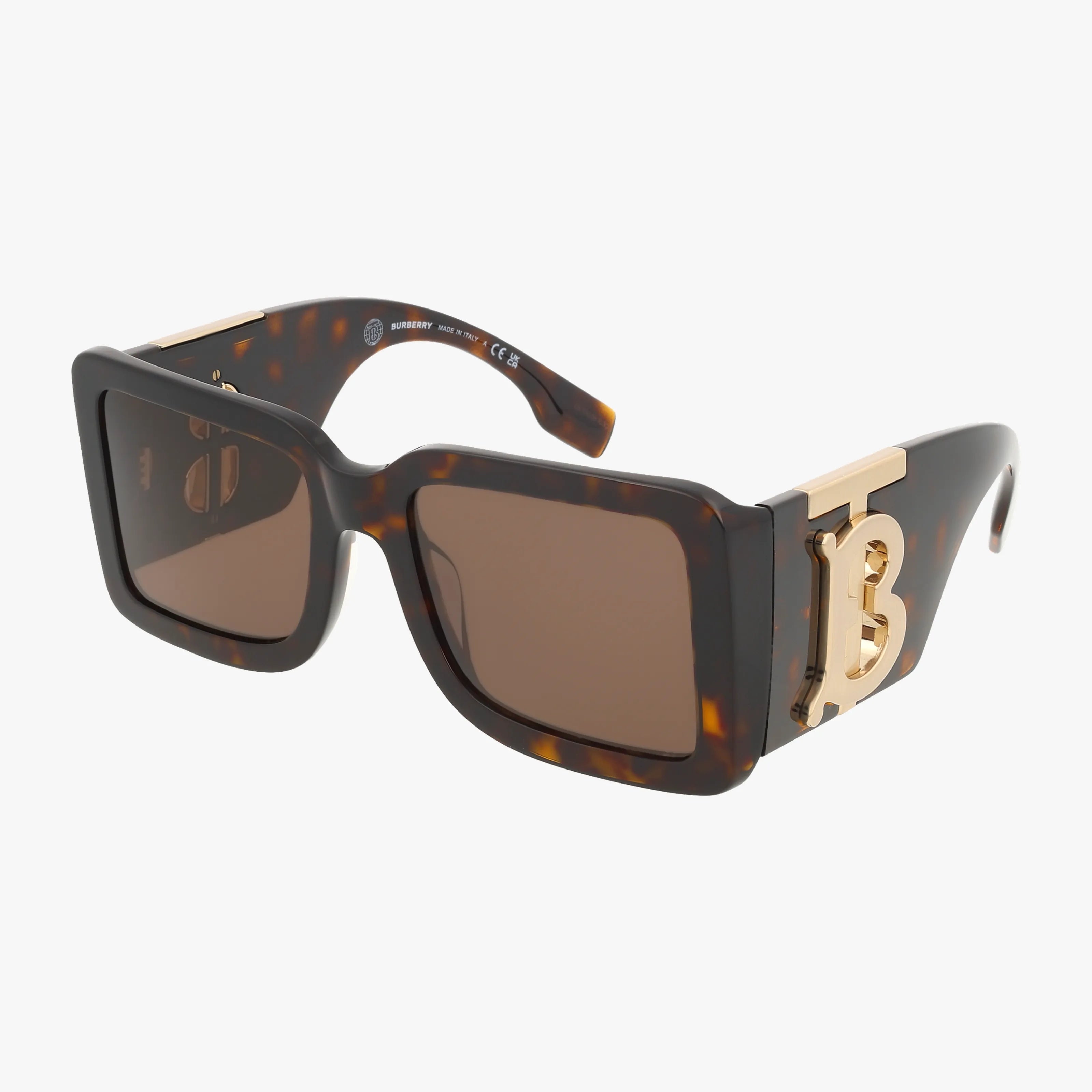 Burberry B Motif Square Frame Sunglasses Logo Detail Square Frame Sunglasses in Black - Men  main image 3