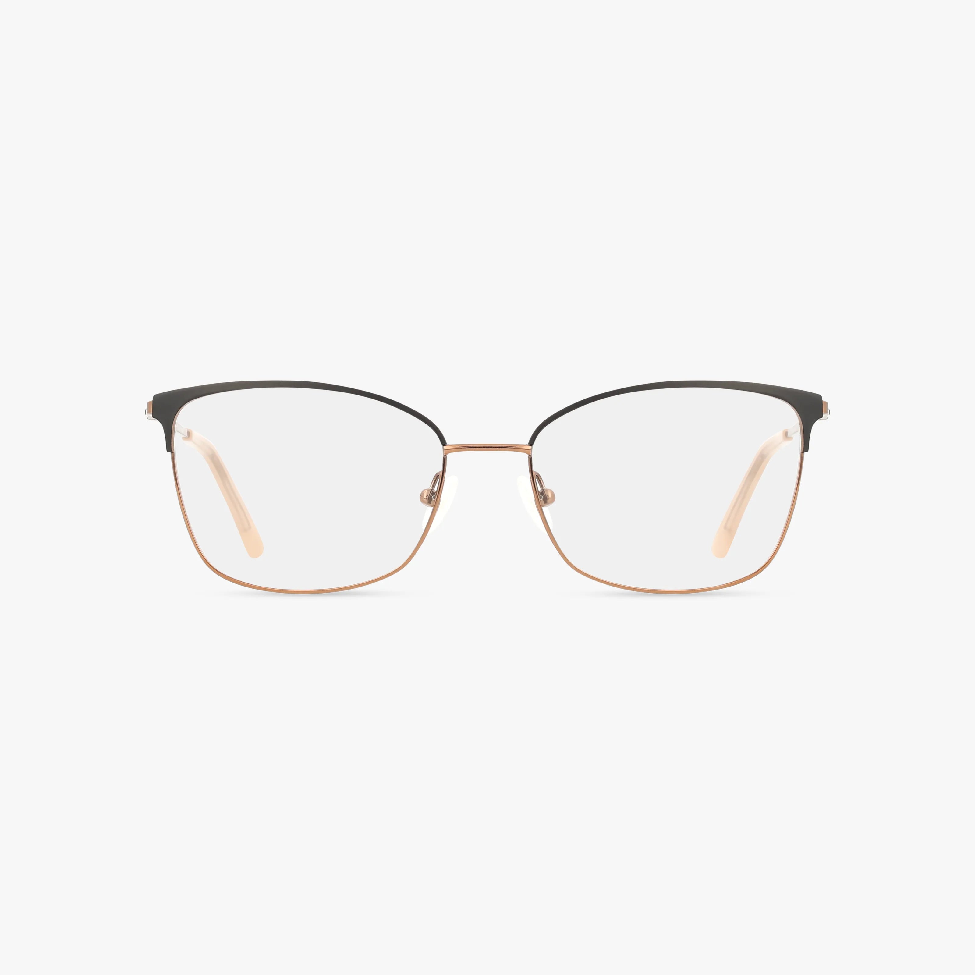 The 503 eyeglasses feature clear progressive lenses, thin gold metal frames, and black accents on the rim tops, displayed against a plain white background.