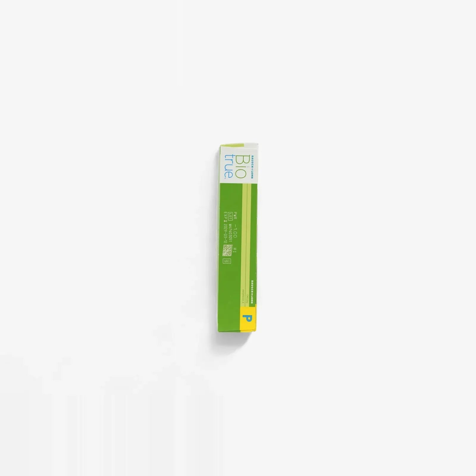 A green and white box of Biotrue 1Day For Presbyopia - 90 Pk stands upright against a plain white background, perfect for daily disposable contact lens users.
