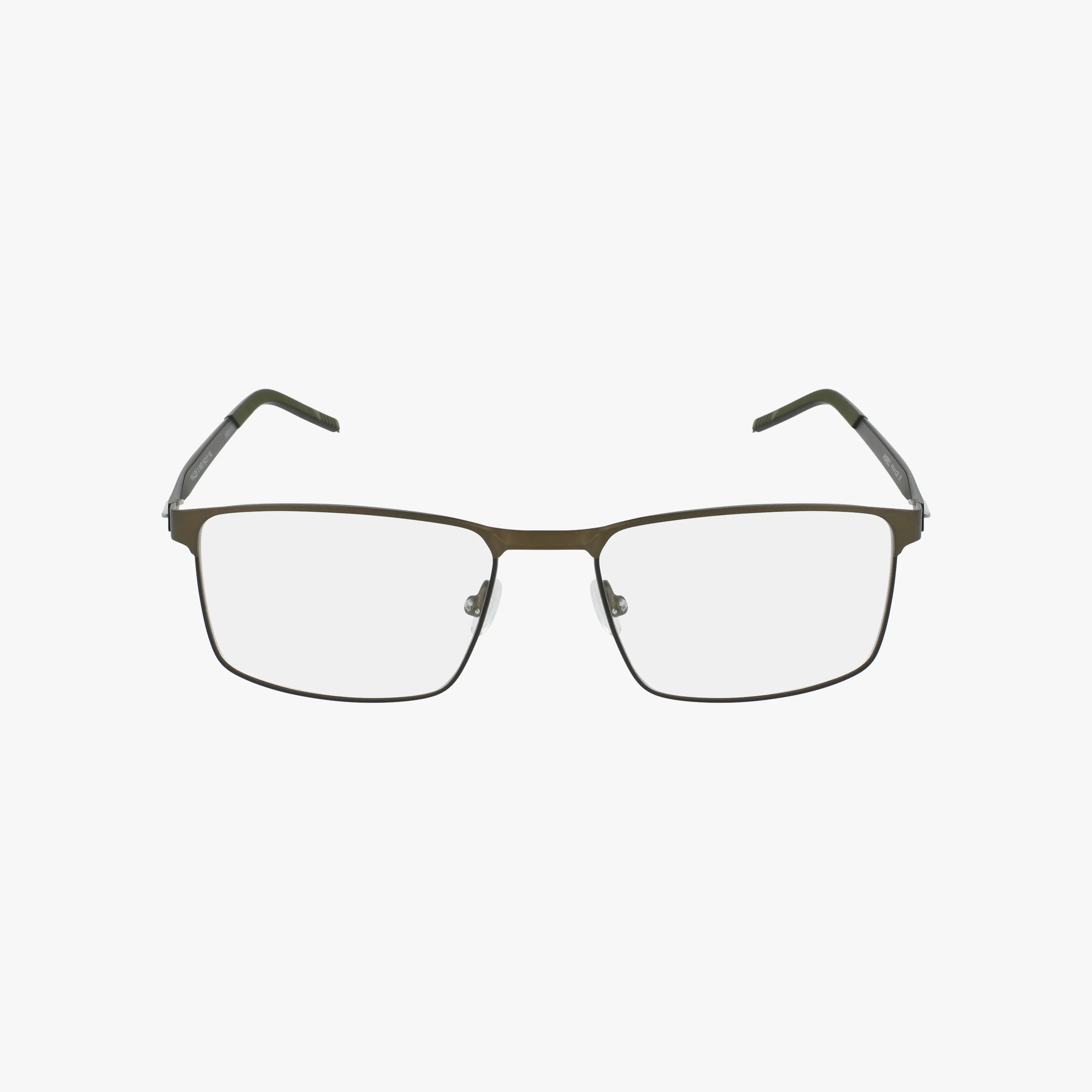 The HALLEY 3 features a stylish rectangular frame with thin, dark metal and clear lenses for a modern look, displayed on a plain white background.