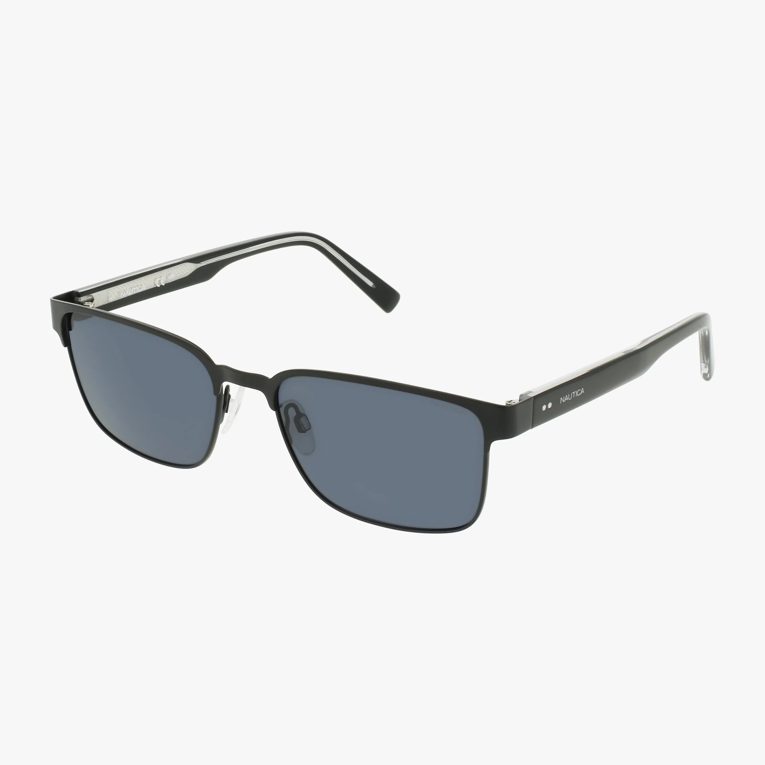The N5150S features black rectangular frames, dark UV-protective lenses, and thin straight arms, adding a stylish touch. Shown on a white background.