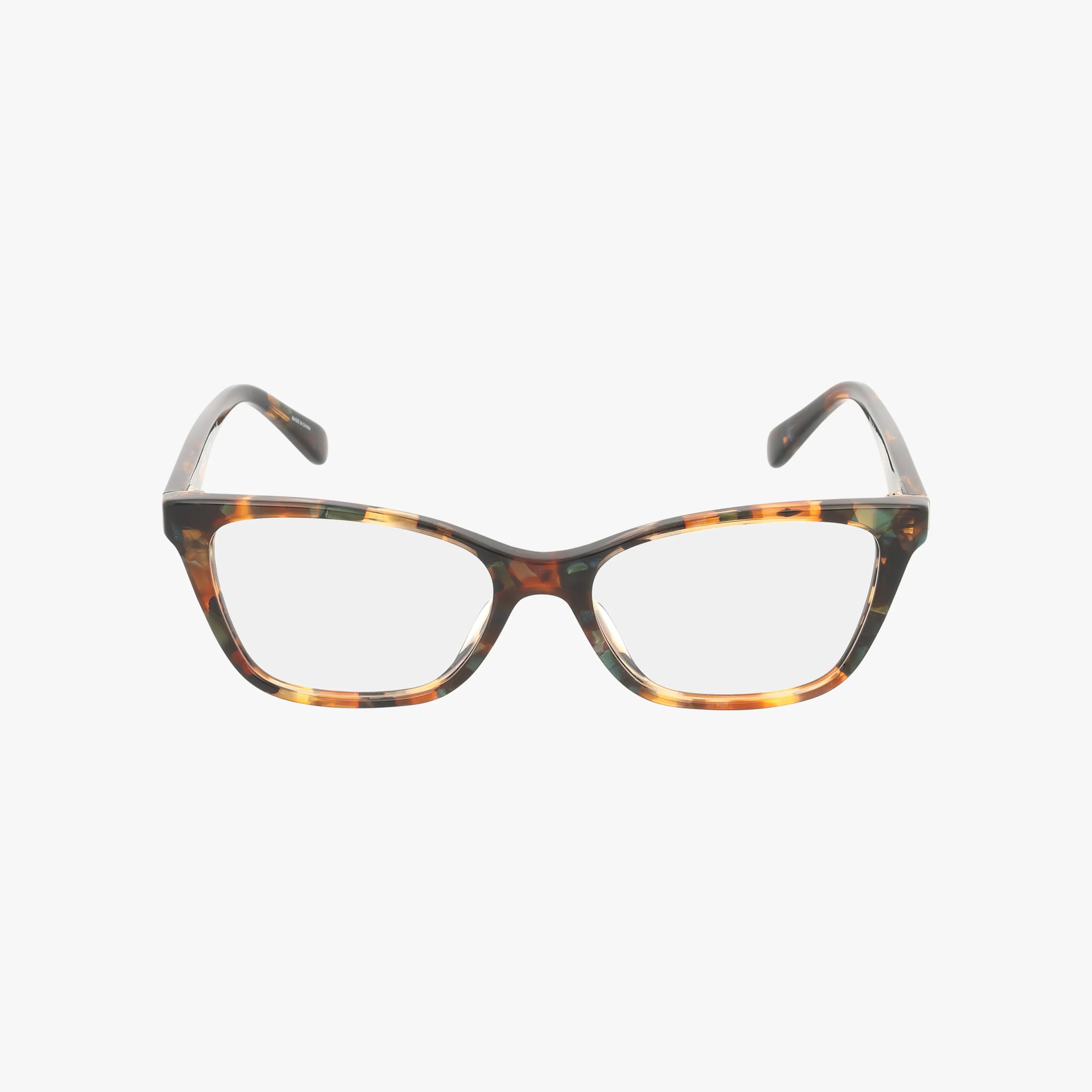 The HC6248U features a refined tortoiseshell eyeglass frame with rectangular lenses and slightly curved arms, presented against a plain white background.