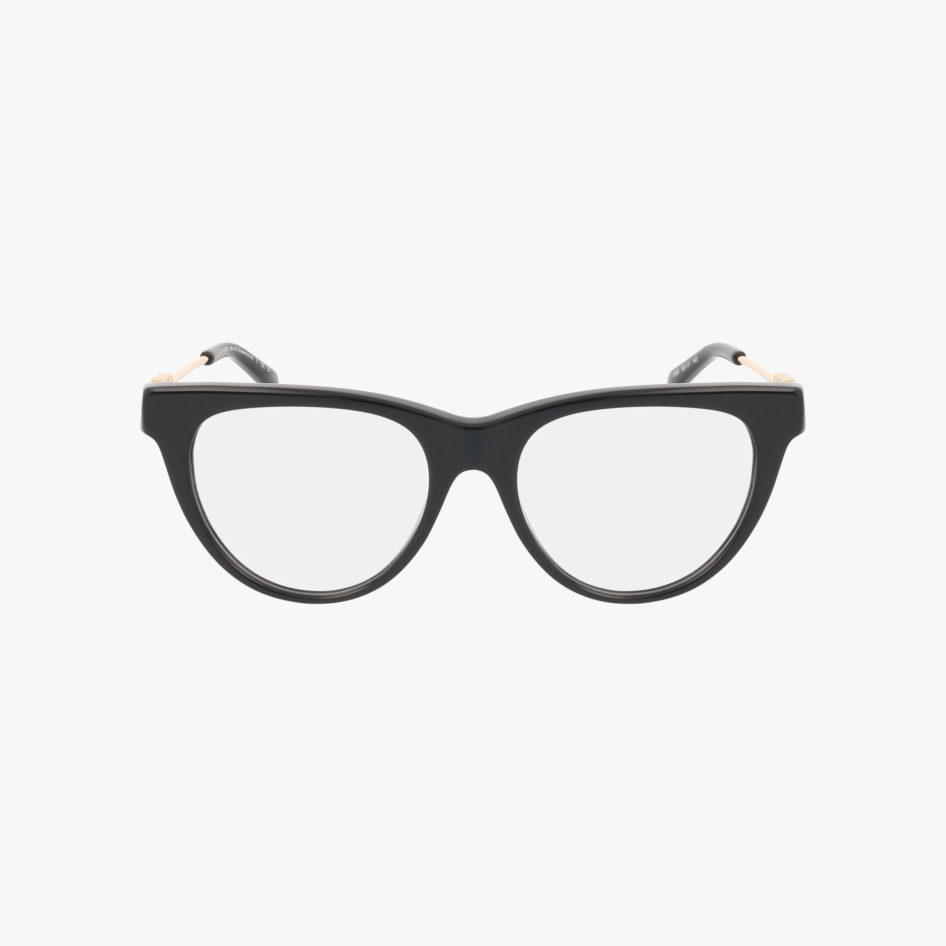The MK4137 is a pair of black, cat-eye eyeglasses featuring a lightweight frame and clear lenses, displayed from the front on a plain white background.