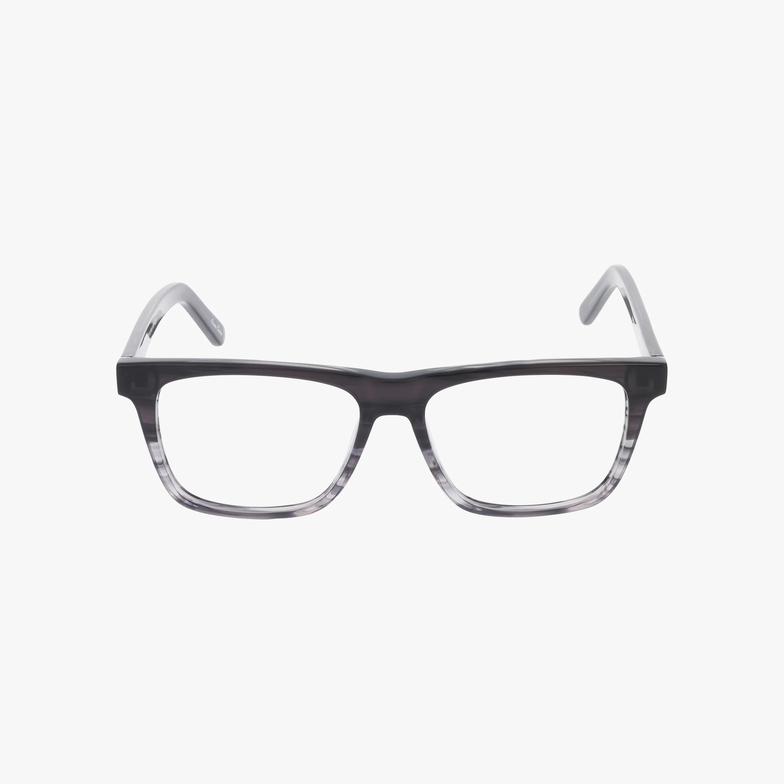 The ALIEN rectangular eyewear features a dark, semi-transparent frame with a gradient from dark at the top to lighter at the bottom, showcased on a plain white background.