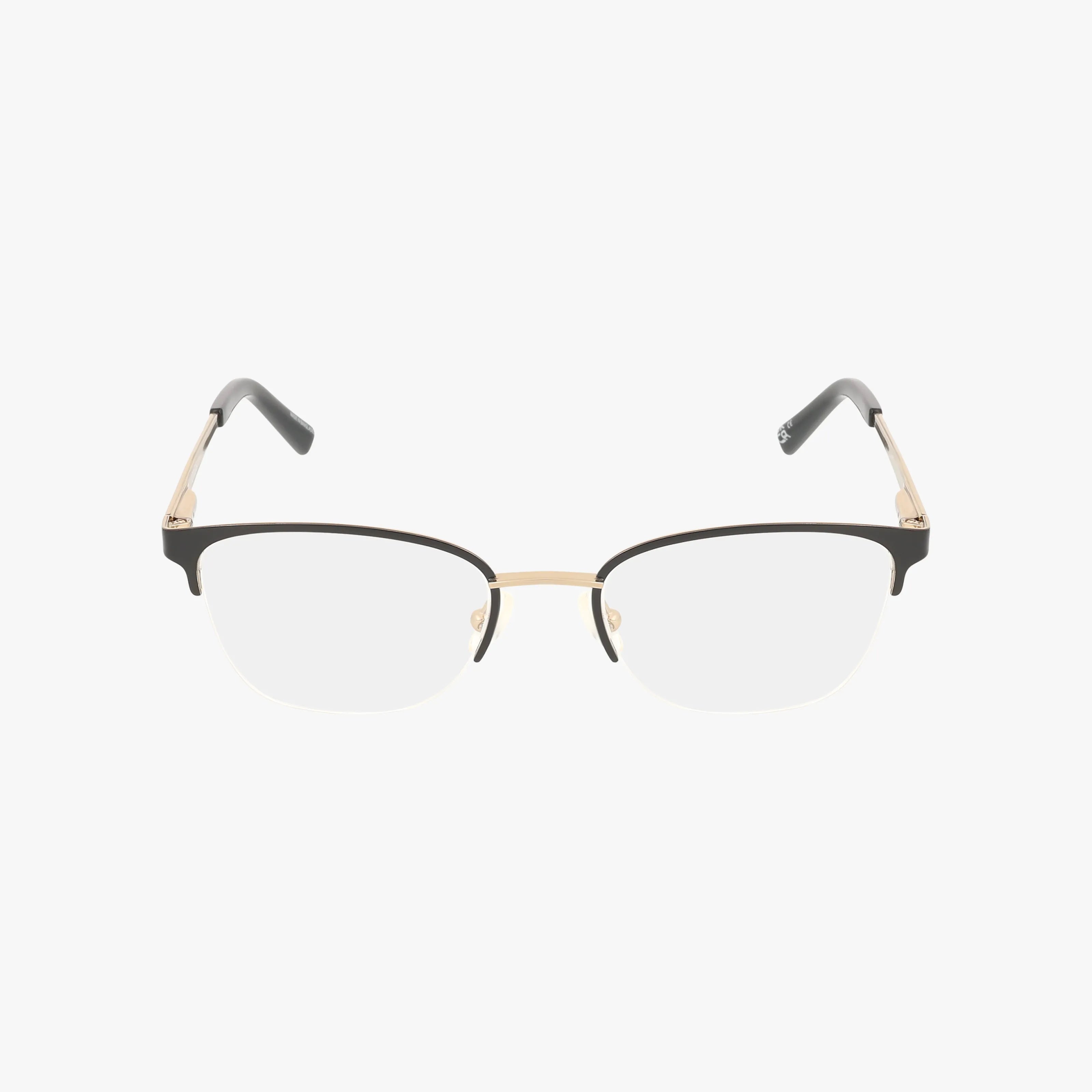 The VJOP153 features semi-rimless black upper frames, Transitions lenses, gold metal temples, and black tips—offering a stylish and versatile look for any occasion. Displayed on a white background.