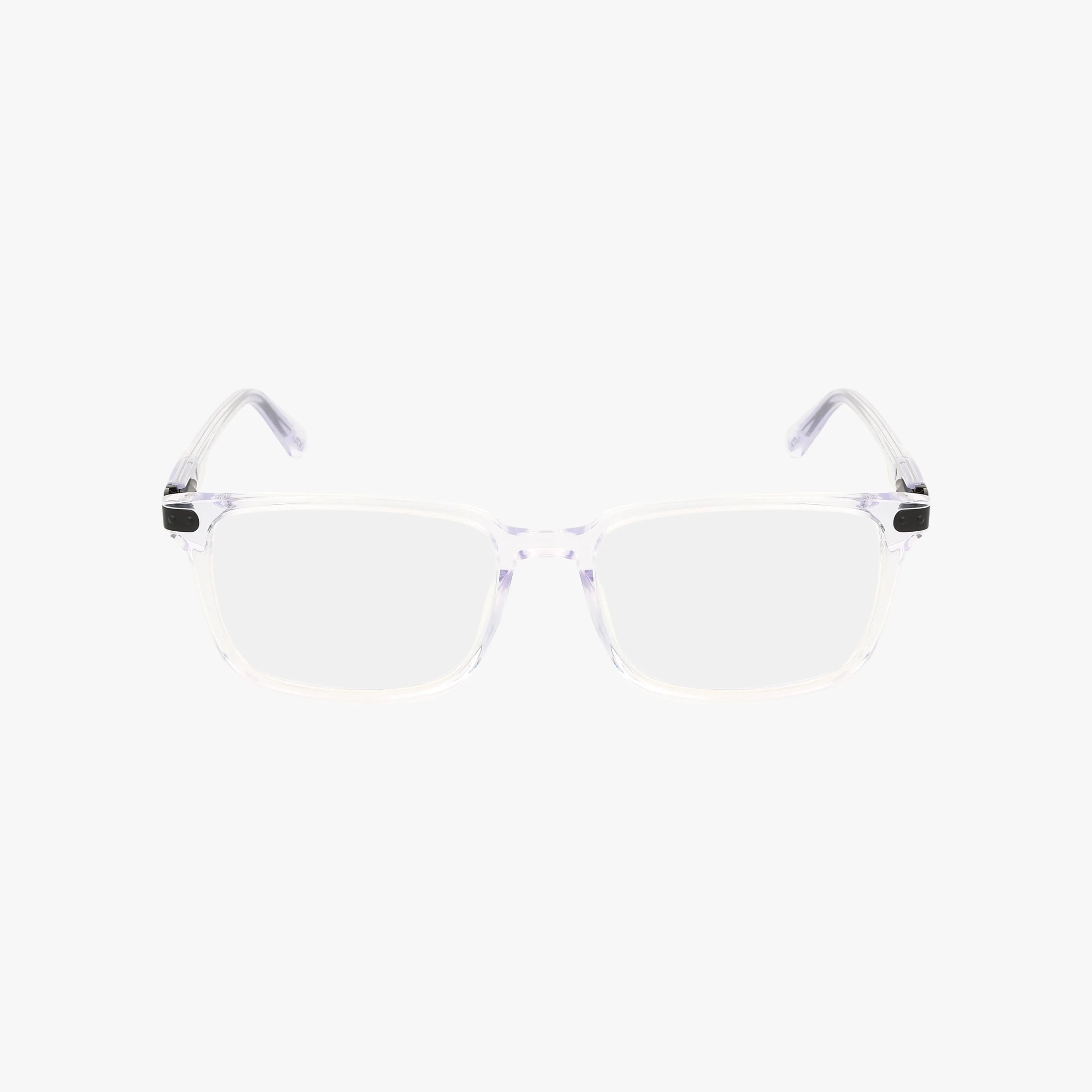 H192 features clear rectangular eyeglasses with transparent frames and subtle black temple accents, showcased against a plain white background.