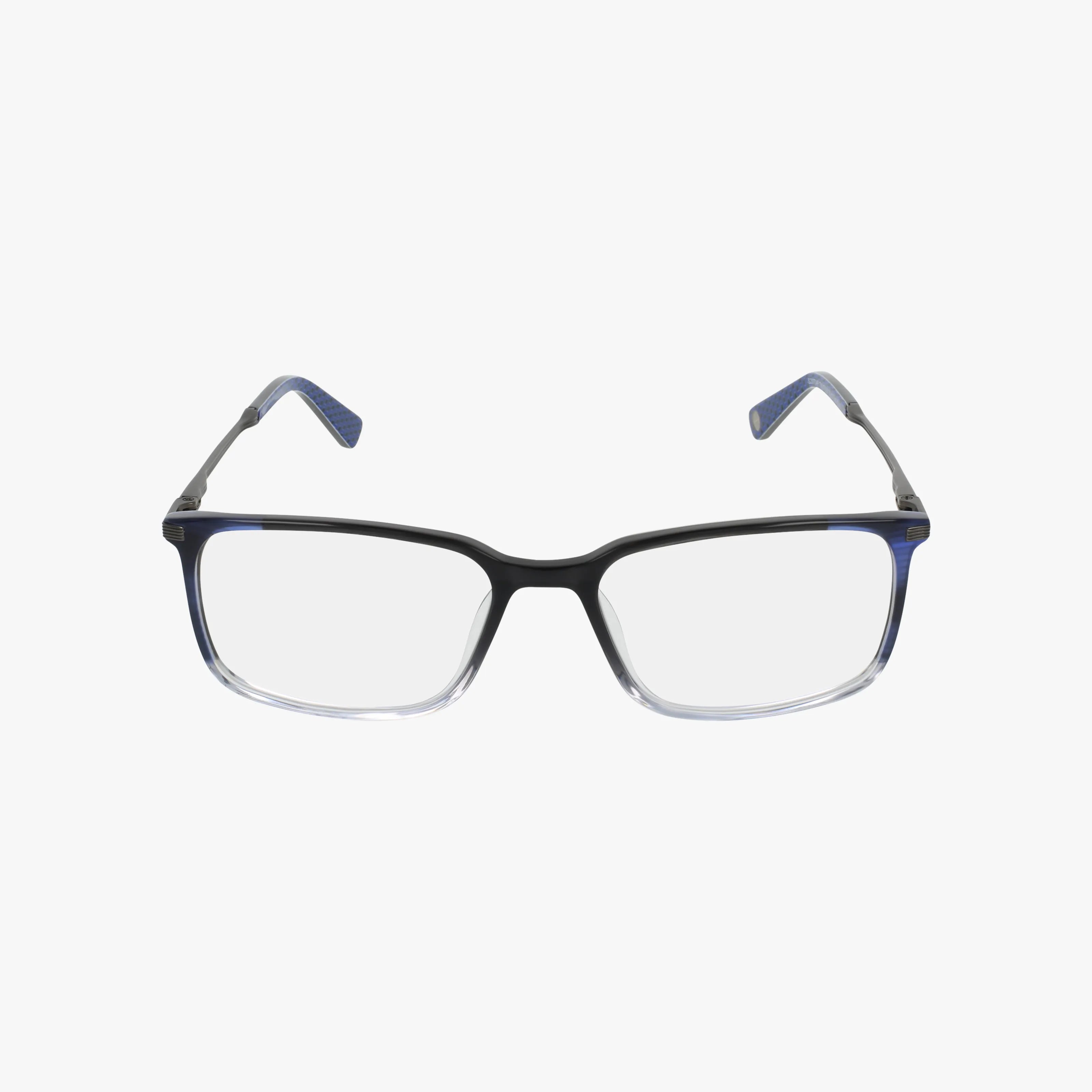 The TMUF008 features a stylish rectangular frame with a gradient from dark blue at the top to clear at the bottom, crafted from modern materials and displayed against a plain white background.