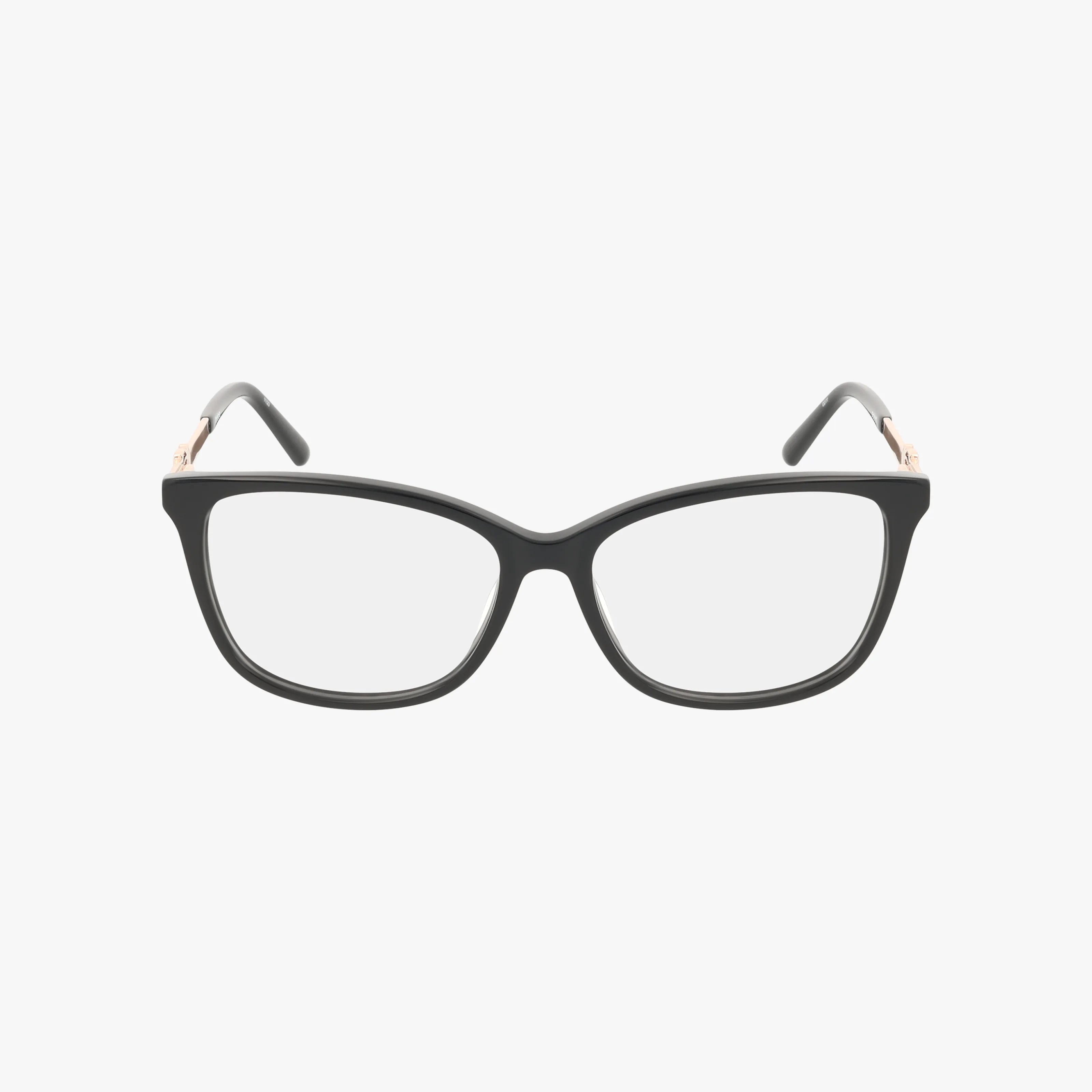 The BB5234 features black rectangular eyeglasses with a polished frame, clear lenses, and gently curved corners for durability and style, shown on a plain white background.