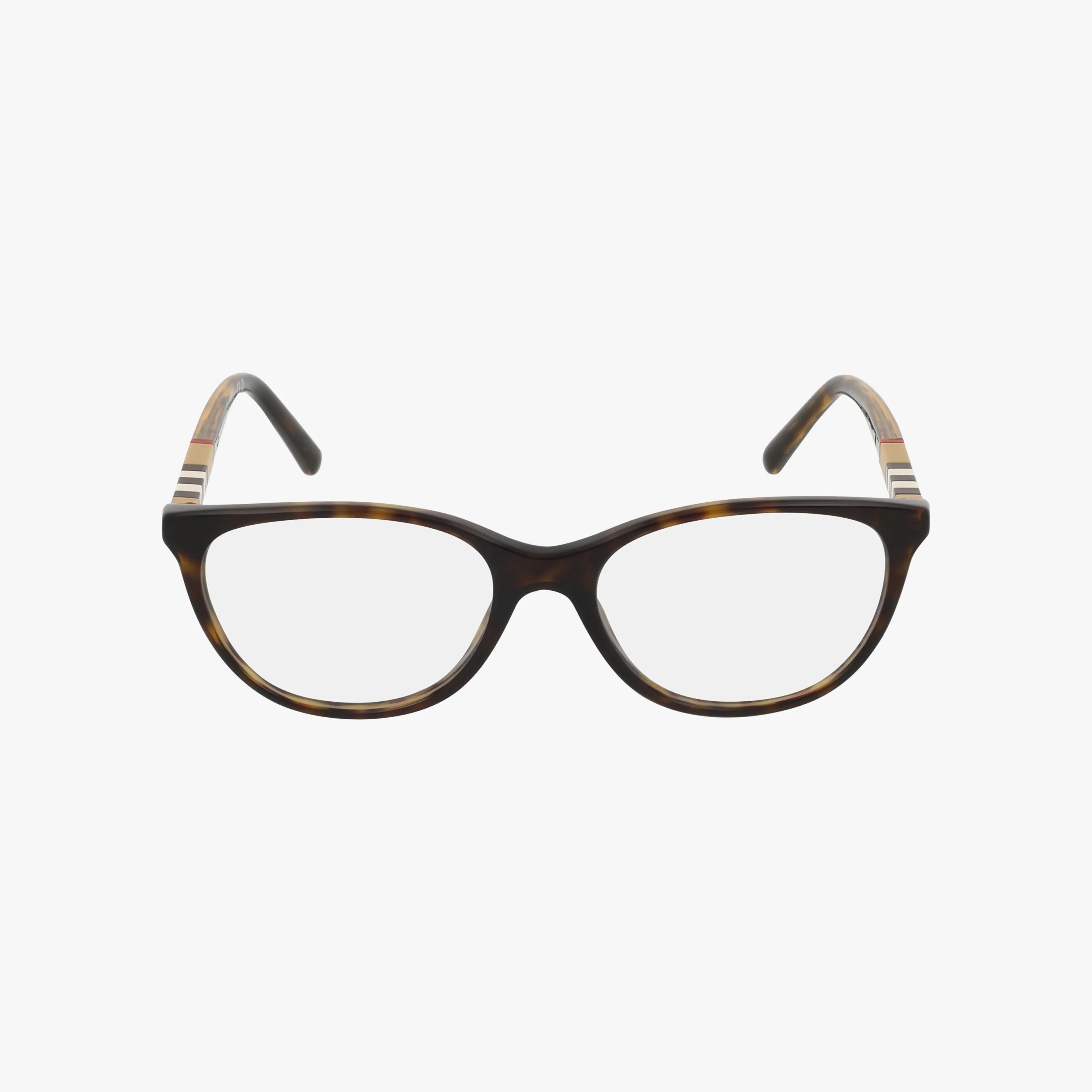 The BE2205 eyeglasses feature oval lenses and a brown tortoiseshell frame with a durable design, shown from the front against a white background.