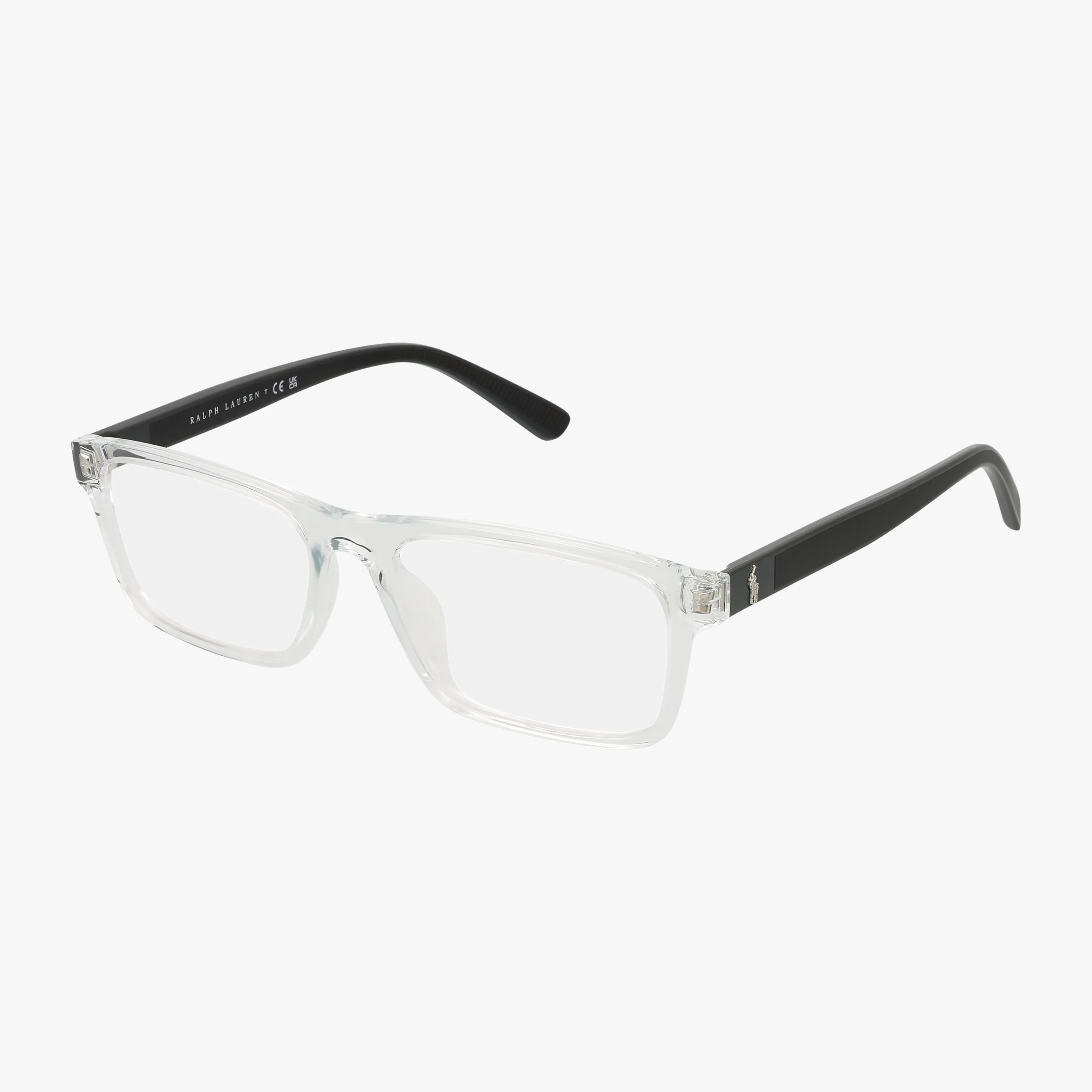PH2274U eyeglass frames feature clear rectangular fronts and black arms, shown on a white background.