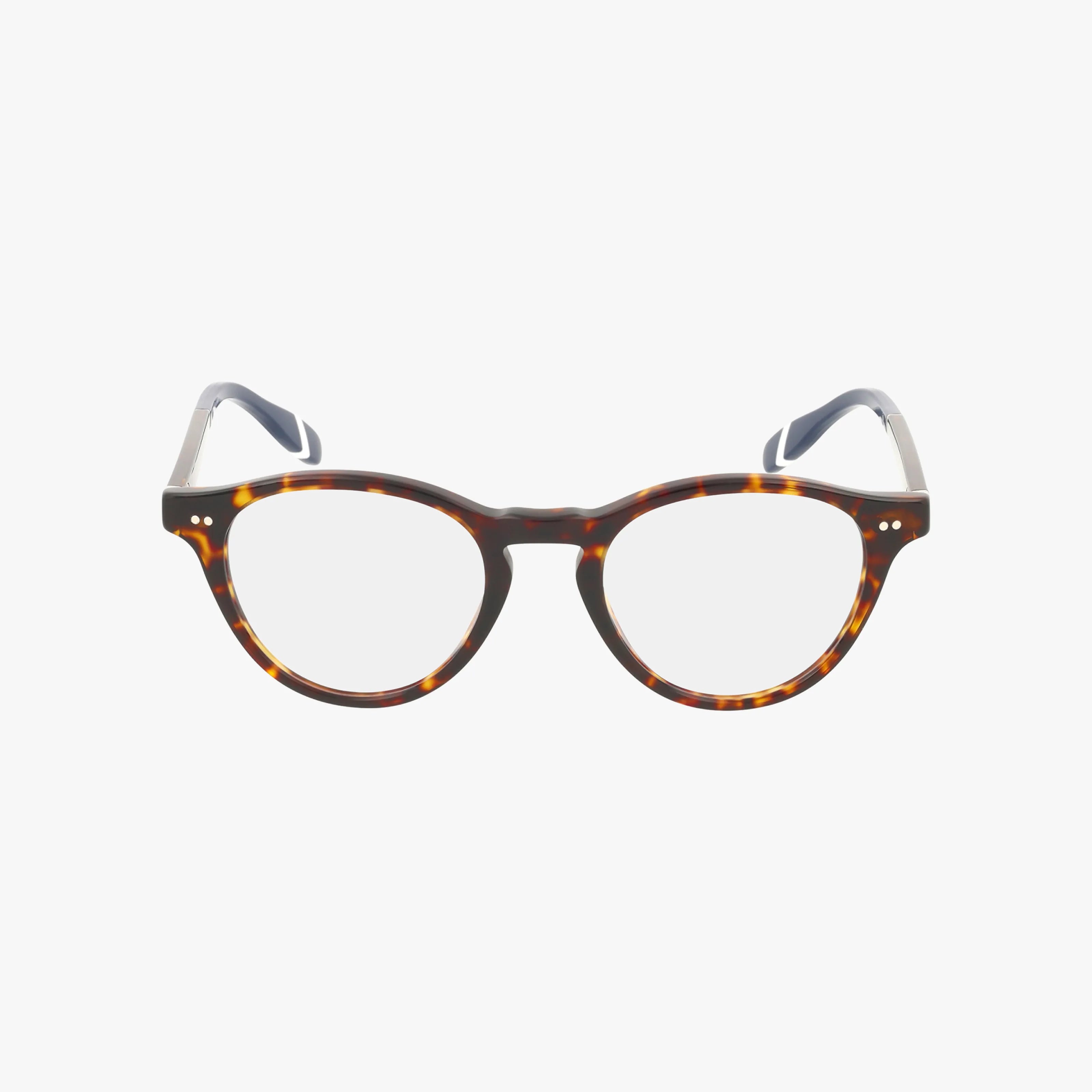 The PH2268 eyeglasses feature round tortoiseshell frames and clear blue light lenses, providing stylish eyewear displayed against a plain white background.