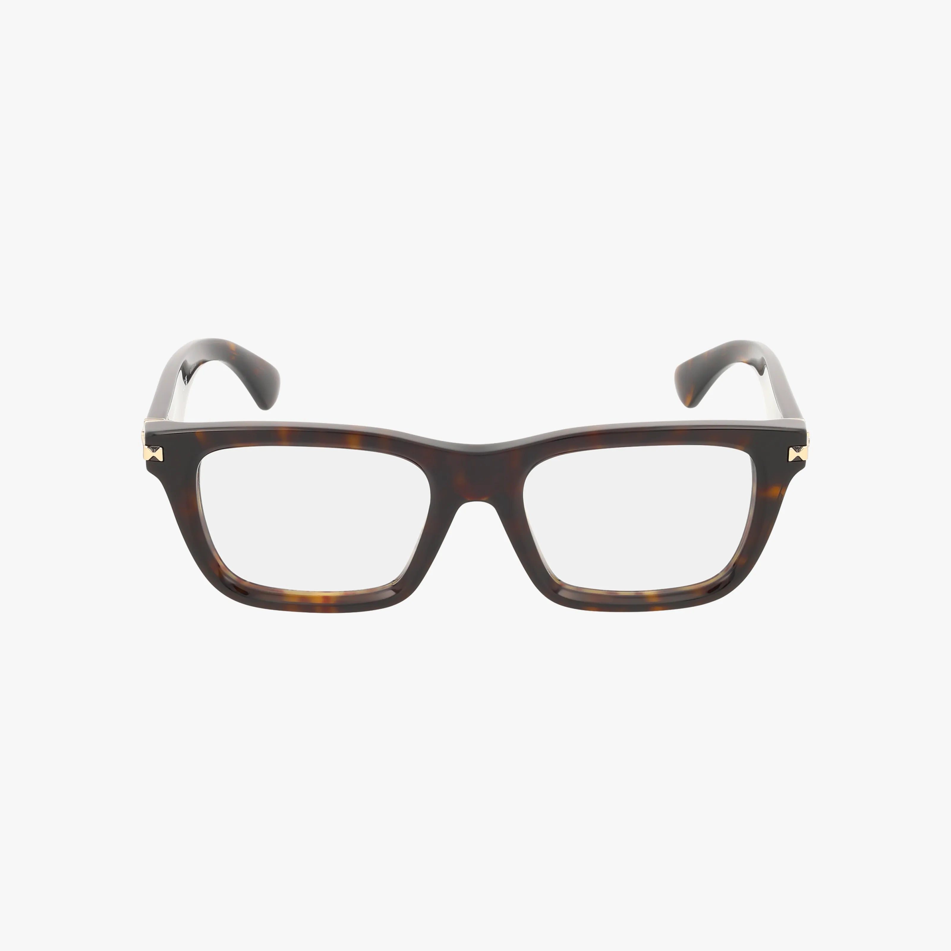 The BE2419 eyeglasses feature a durable rectangular tortoiseshell design with thick frames, clear lenses, and gold hinge accents, shown against a plain white background.