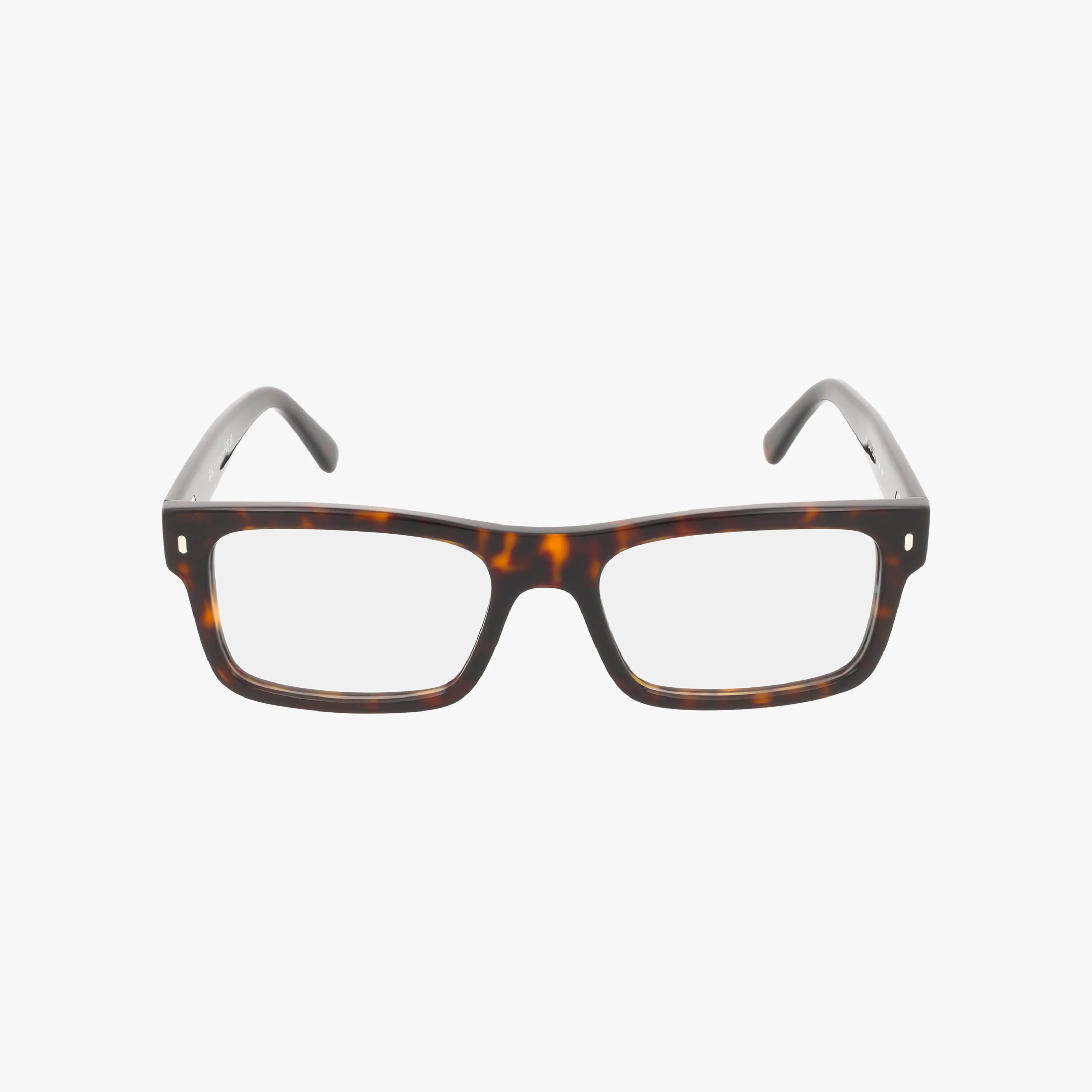 The RX5435 BERNARD features a pair of rectangular eyeglasses with a brown tortoiseshell classic frame and modern construction, shown on a white background.