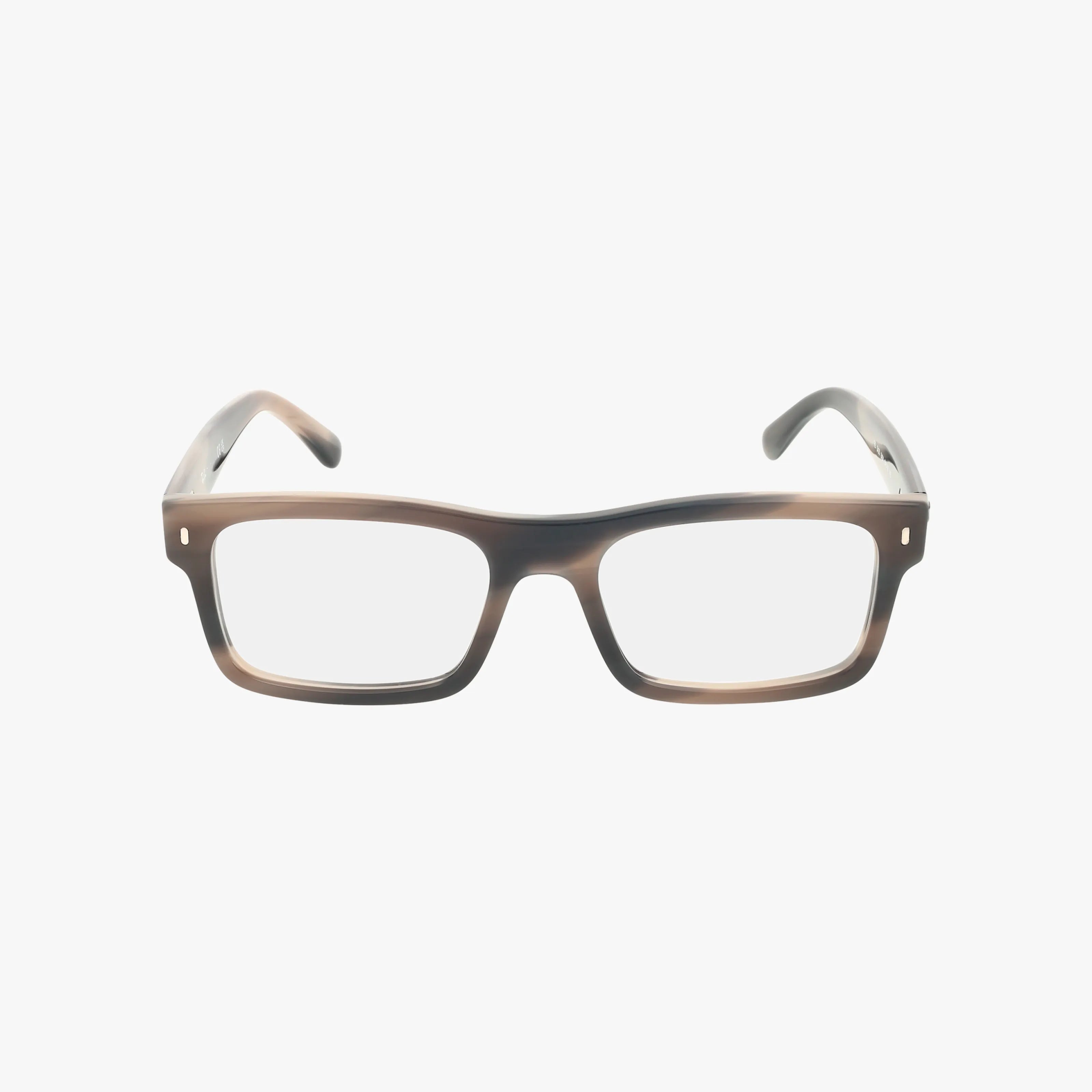 The RX5435 BERNARD features a pair of rectangular eyeglasses with a thick, brown tortoiseshell classic frame, viewed from the front against a plain white background.
