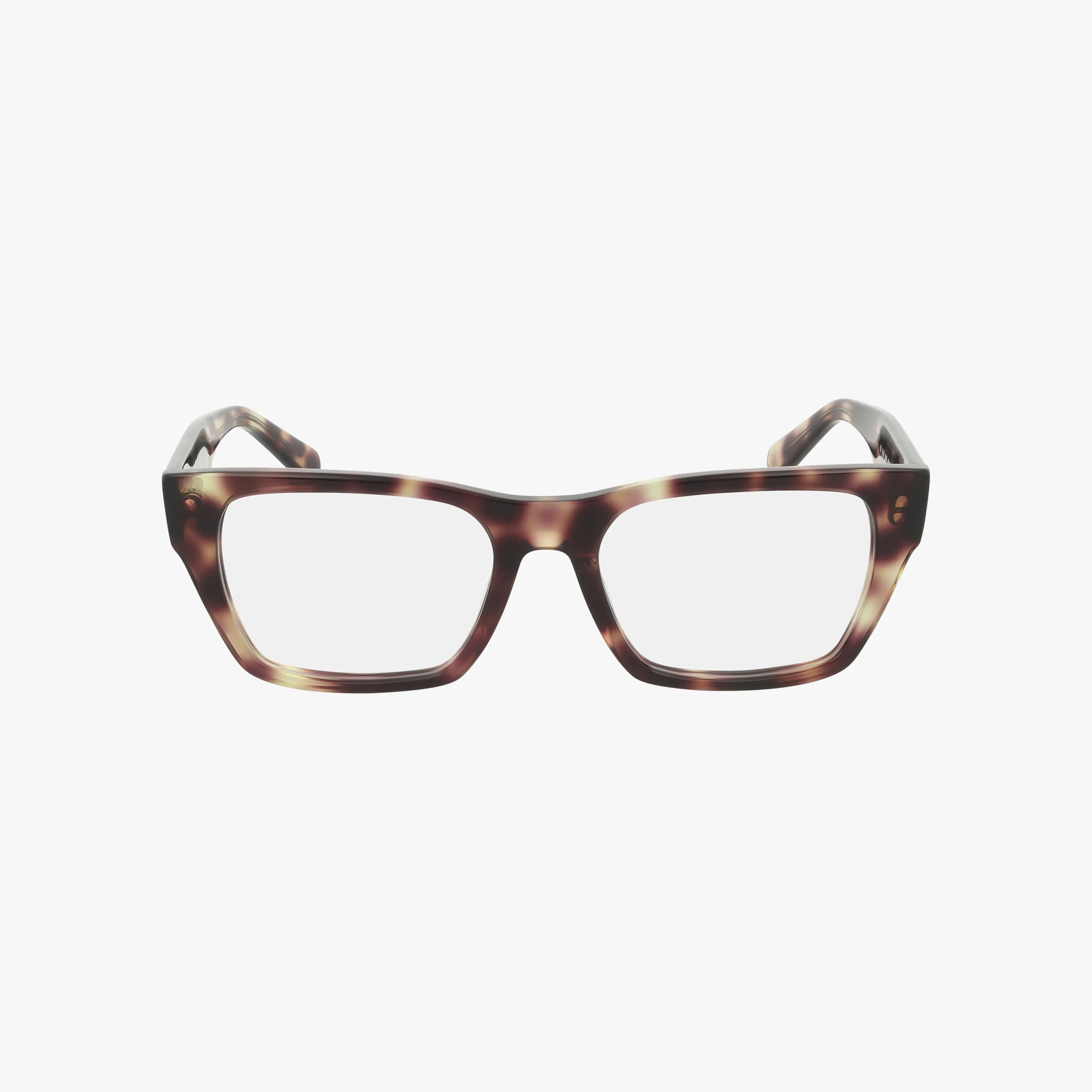 Front view of RX5448 rectangular eyeglasses featuring a brown and beige tortoiseshell frame, shown on a white background.