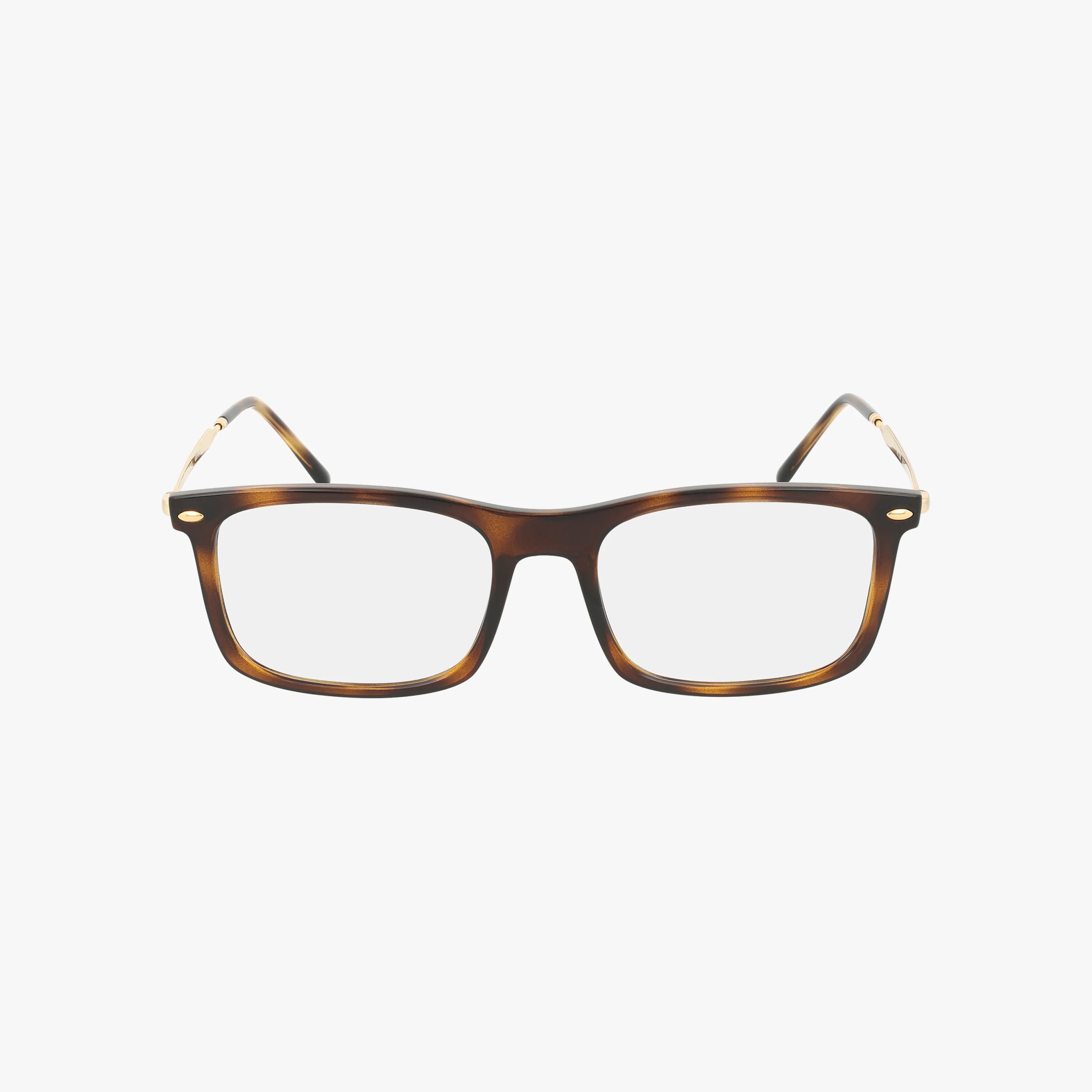 The RX7260 is a pair of rectangular eyeglasses with a brown tortoiseshell-patterned frame and clear lenses, shown on a plain white background.