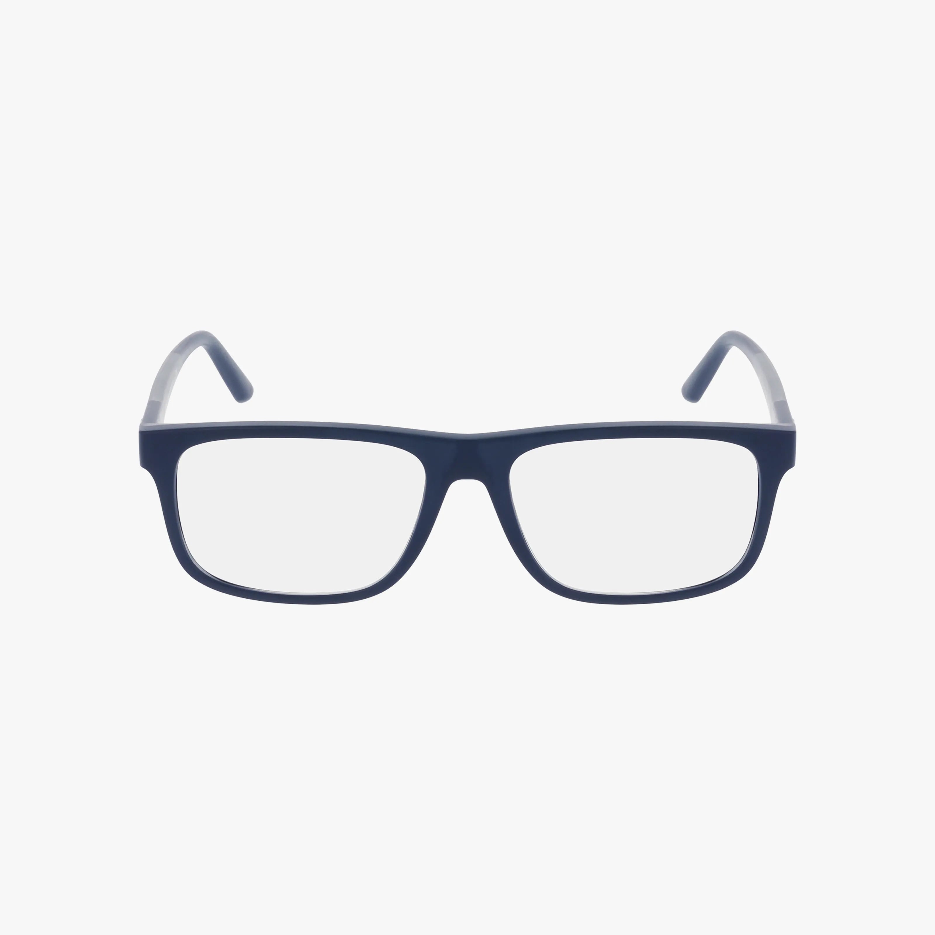 The PH2218 is a pair of blue, rectangular eyeglasses with clear lenses and a modern frame, shown against a plain white background.
