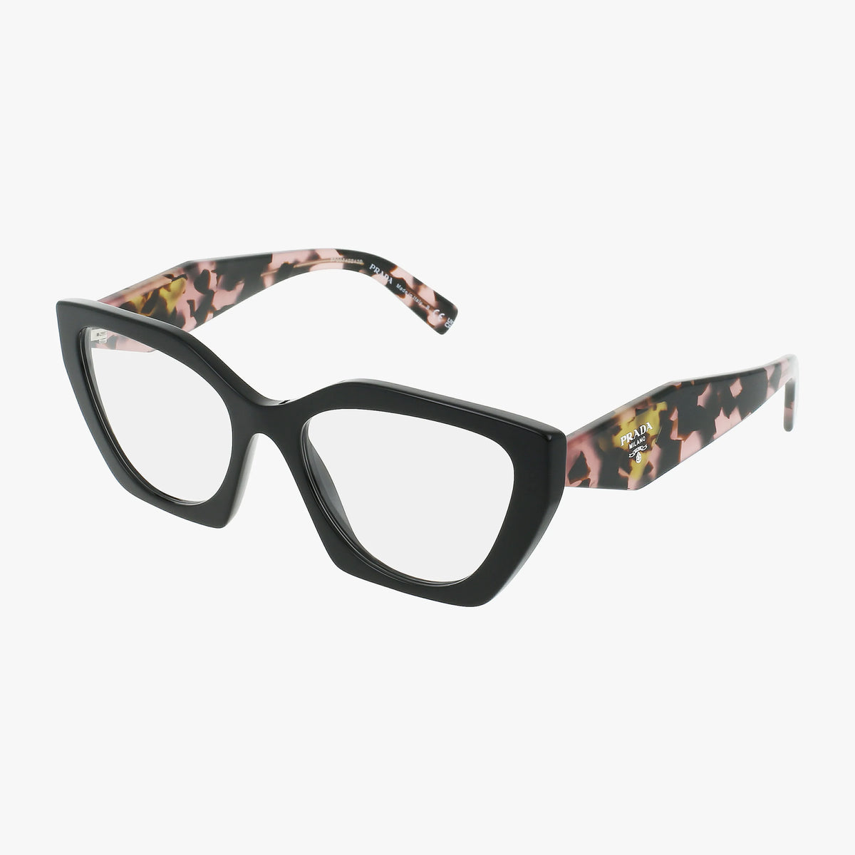 Prada Brown and Black Patterned Cat-Eye Sunglasses Prada Symbole cat-eye sunglasses Prada main image 4