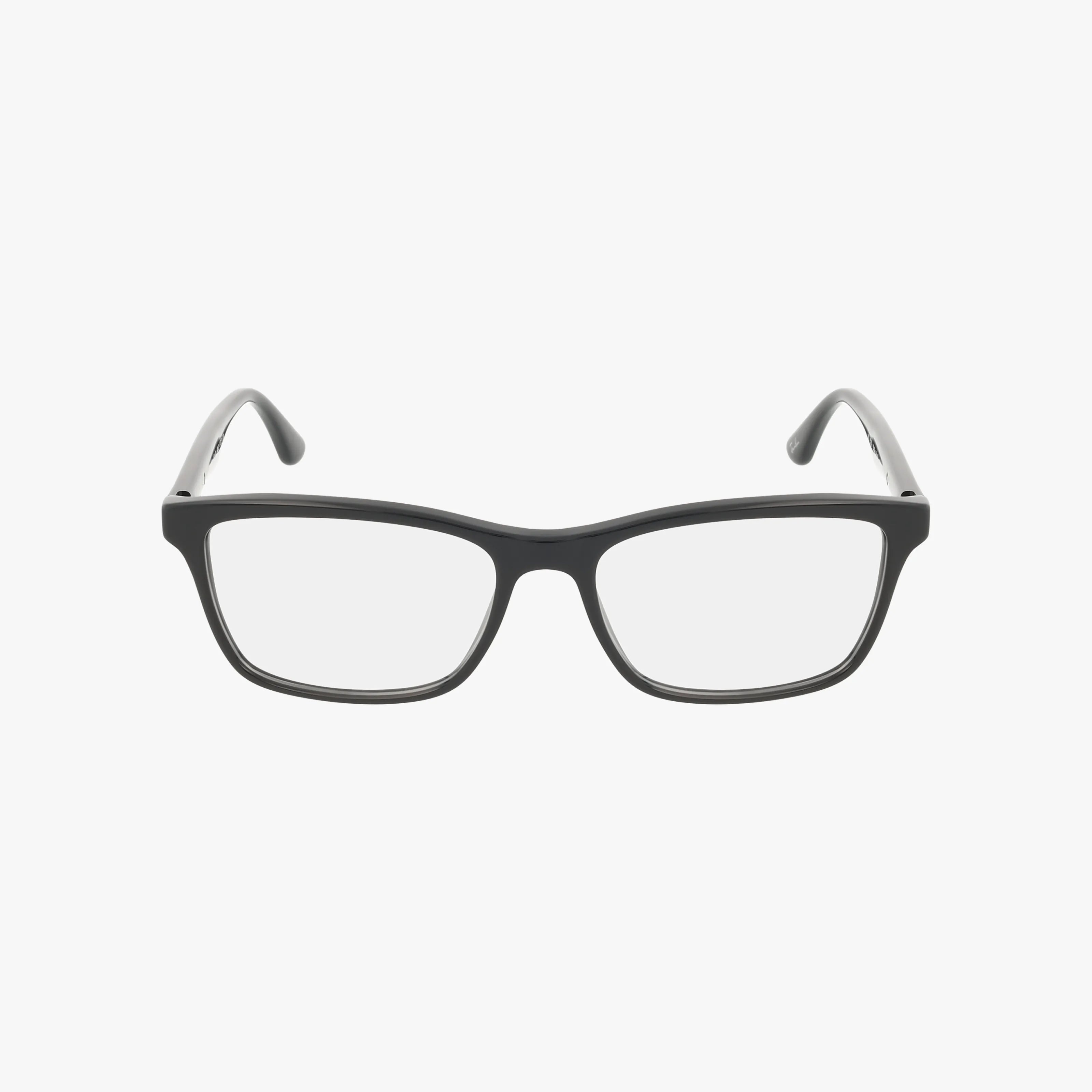 The RX5279 is a pair of black rectangular eyeglasses with clear lenses and a sophisticated frame, displayed against a plain white background.
