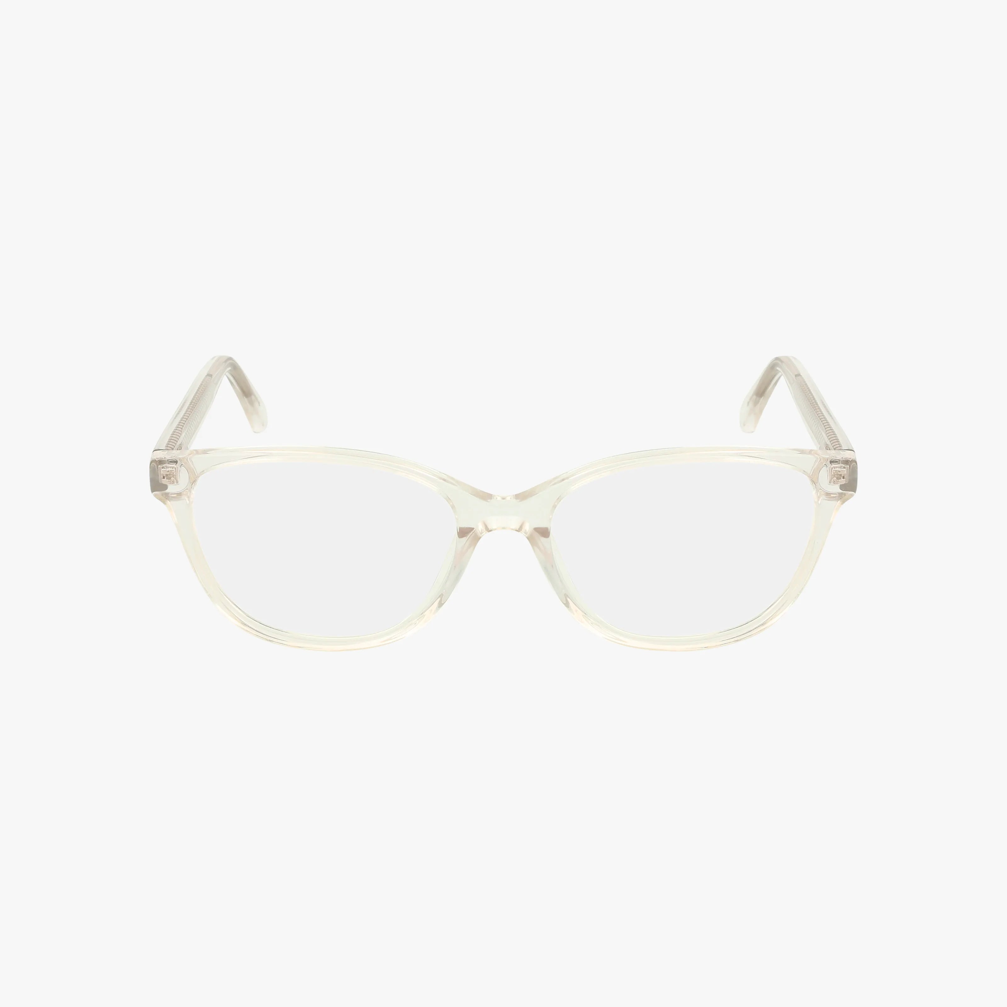 JENNY clear-framed eyeglasses with round lenses and a refined frame, shown facing forward against a plain white background.