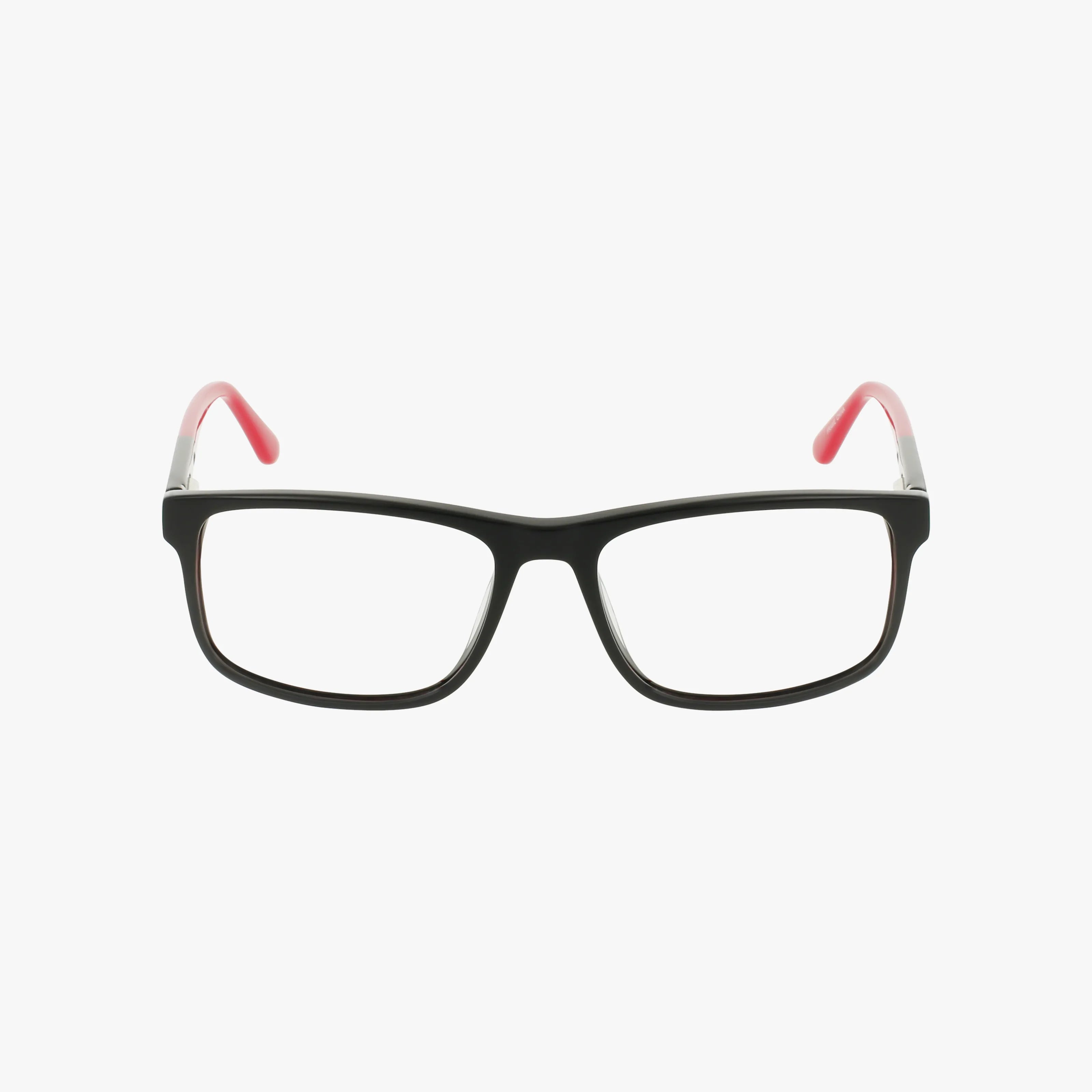 The ECKO706 features rectangular black eyeglasses with a sleek frame, clear lenses, and pink-tipped arms, shown against a plain white background.