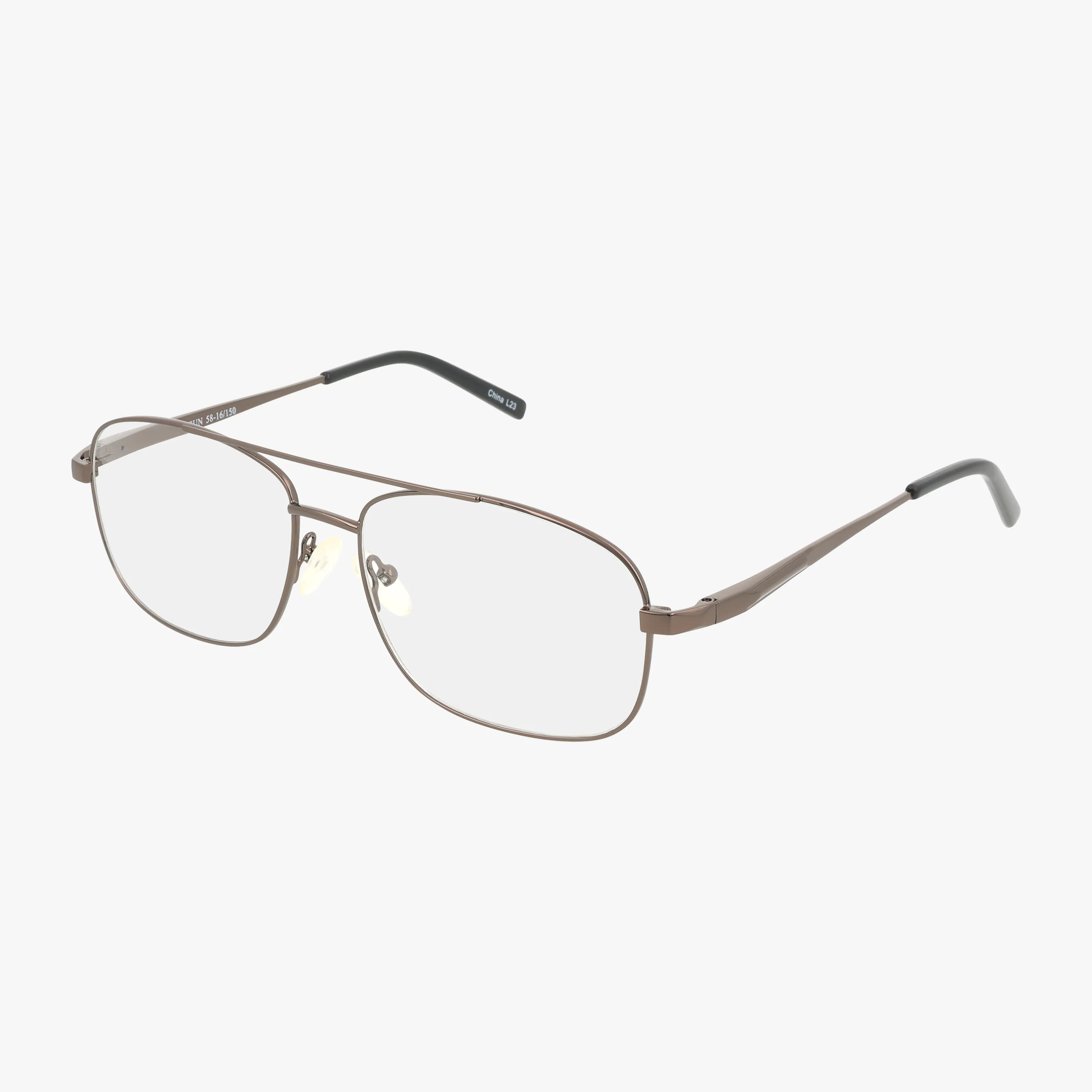 The 194 eyeglasses feature a thin metal frame, rectangular lenses, clear nose pads, and black temple tips, shown against a white background.