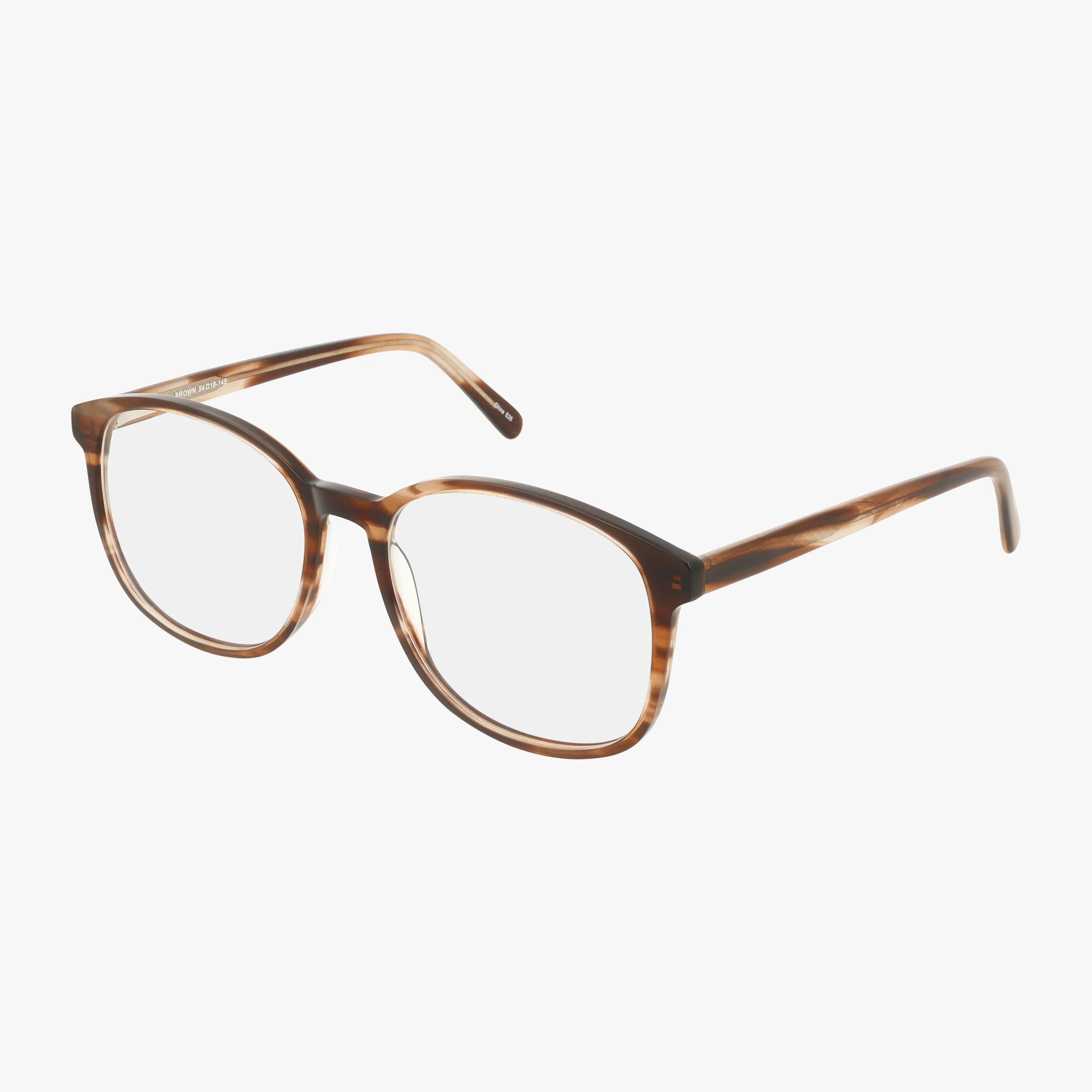 Product 456 features round, brown tortoiseshell-patterned frames with clear lenses, displayed on a white background for a stylish and functional look.