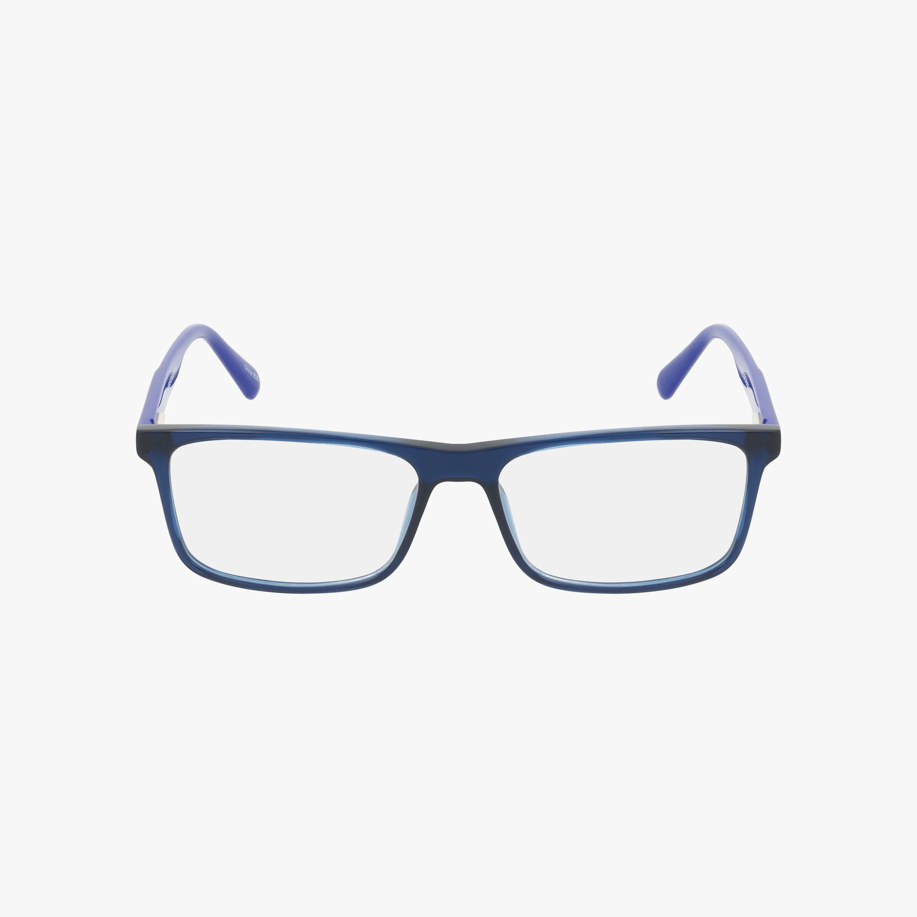 The 1012 glasses feature bold, rectangular dark blue frames with slightly lighter blue temple tips, shown against a white background.
