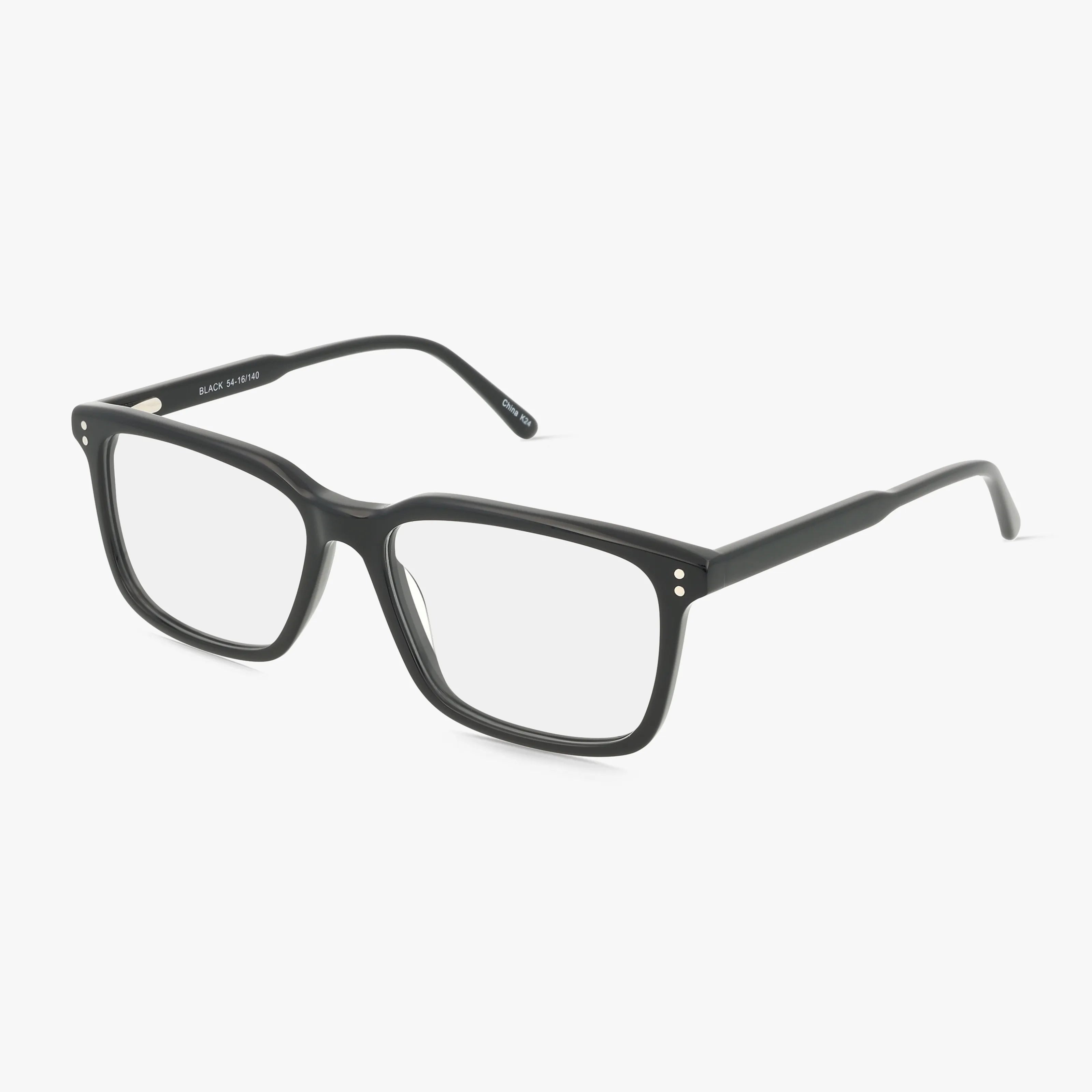 The 1019 eyeglasses feature a stylish black rectangular frame with clear lenses, shown slightly angled to the right against a white background.