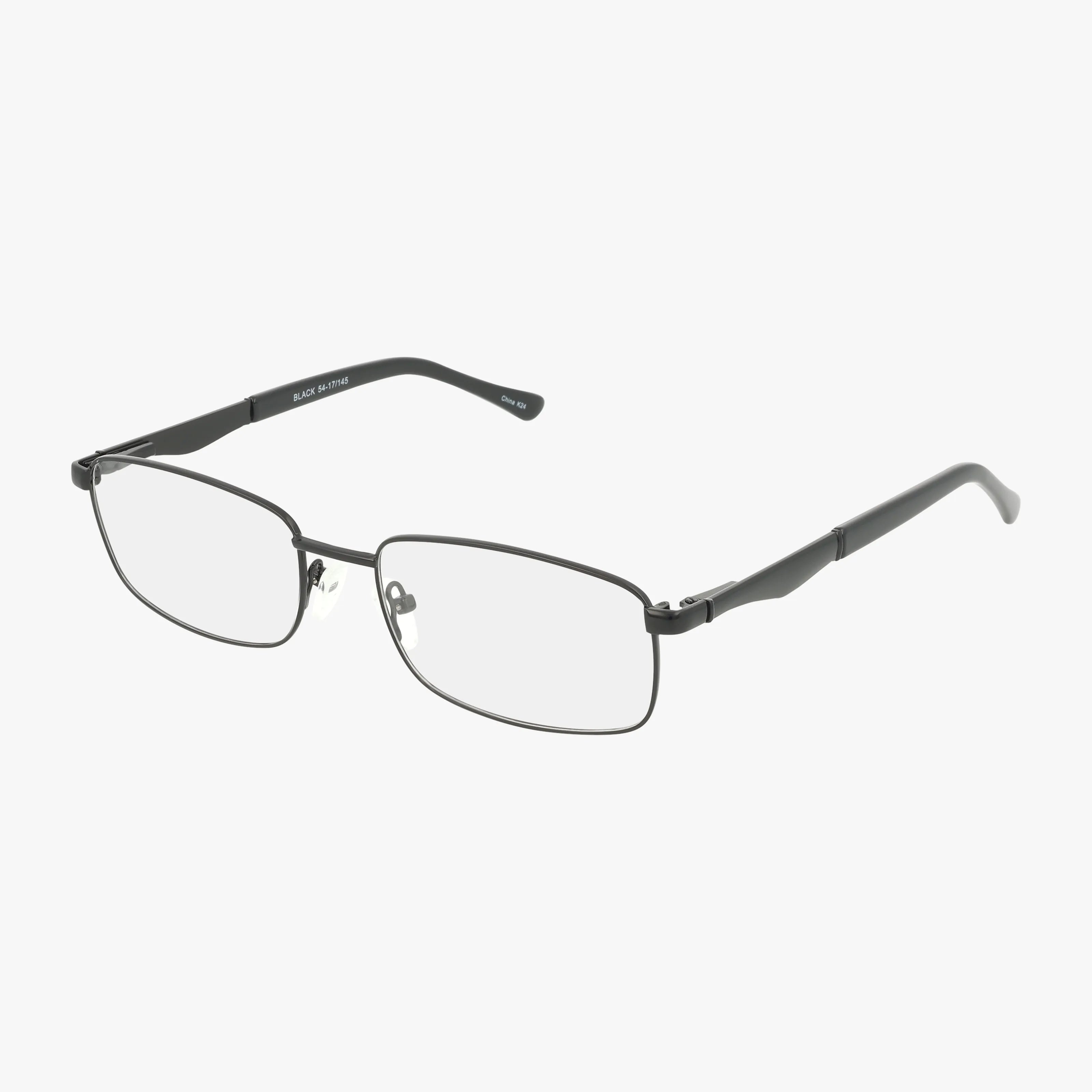 The 271 features a pair of thin, rectangular black metal eyewear with clear lenses and black temples. Its lightweight frame is displayed against a white background.