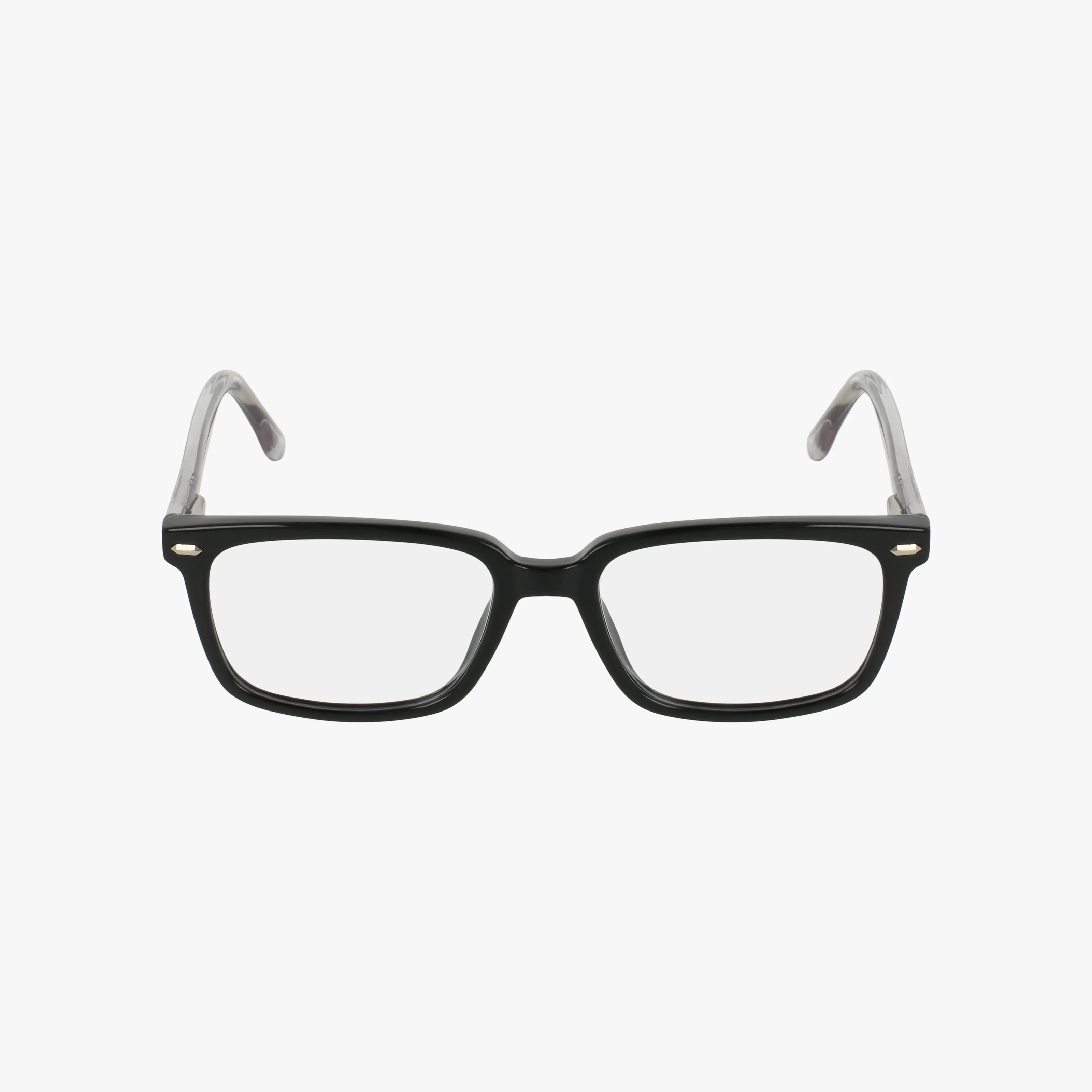 The 116 features black rectangular frames with clear lenses, designed to help you stand out, shown from the front against a white background.