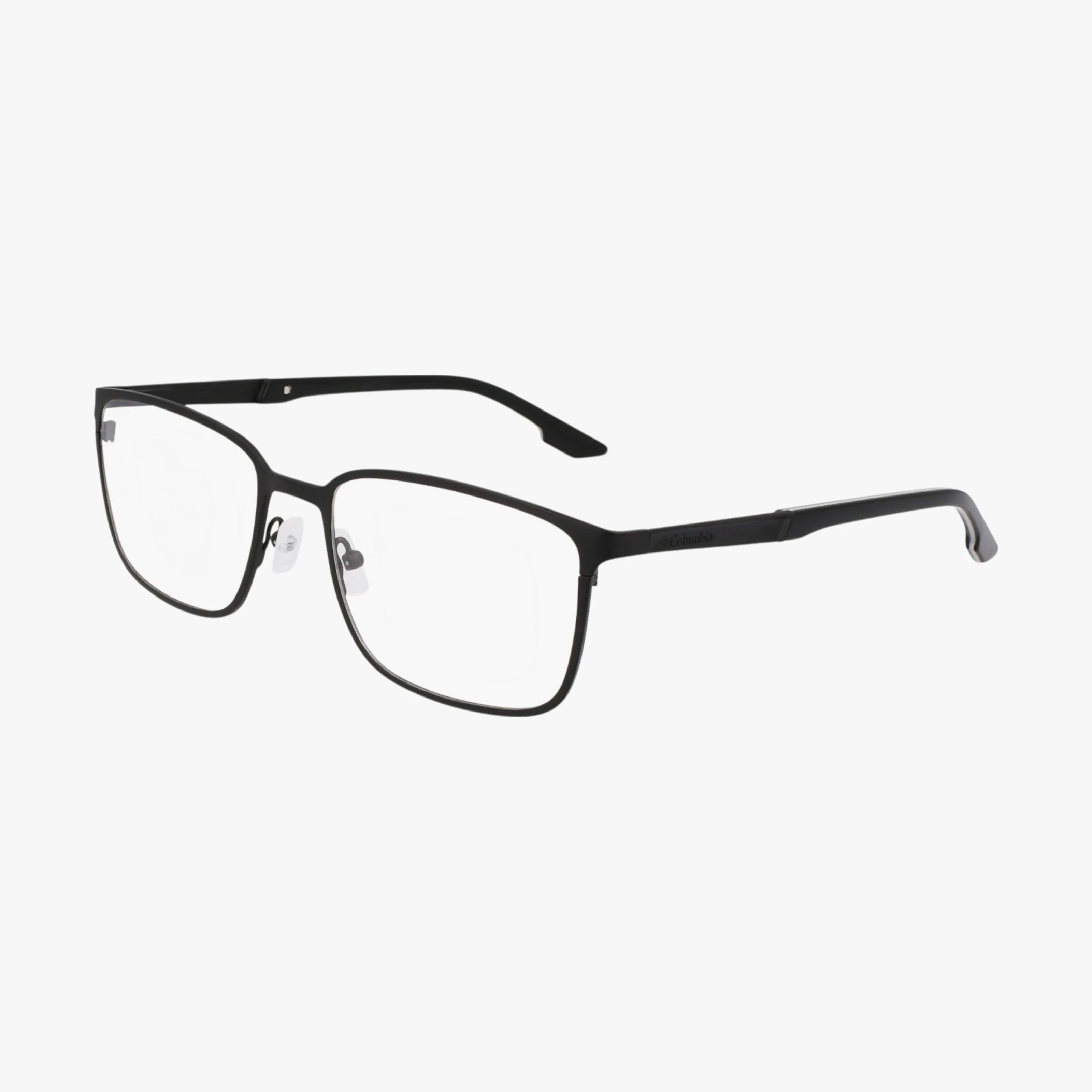 The C3052 features black rectangular eyeglasses with clear lenses, thin metal frames, and adjustable nose pads, delivering a stylish eyewear option against a plain white background.