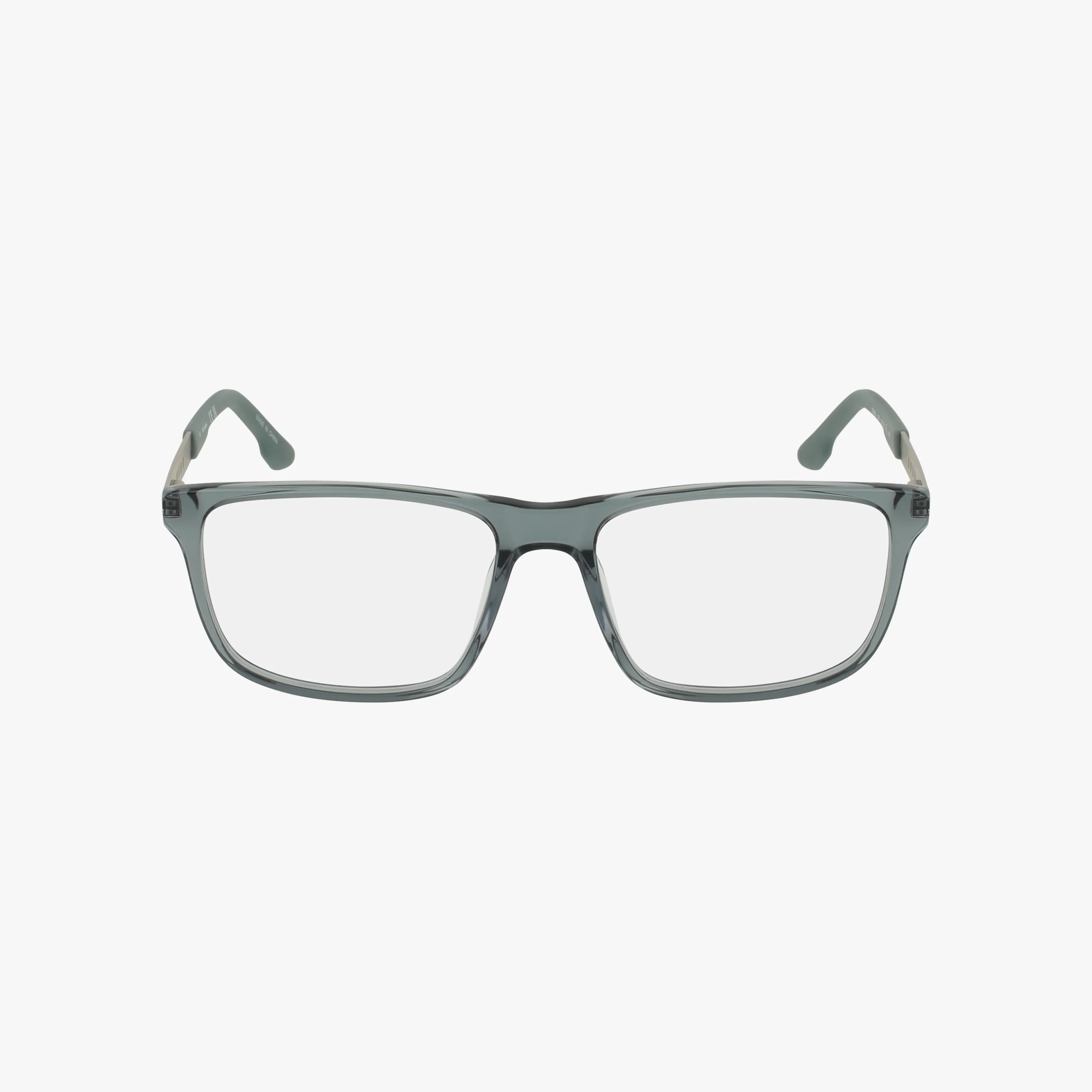 The C8052 features rectangular eyeglasses with a custom translucent gray frame, displayed front-facing on a white background—ideal for anyone looking for stylish modern eyewear online.
