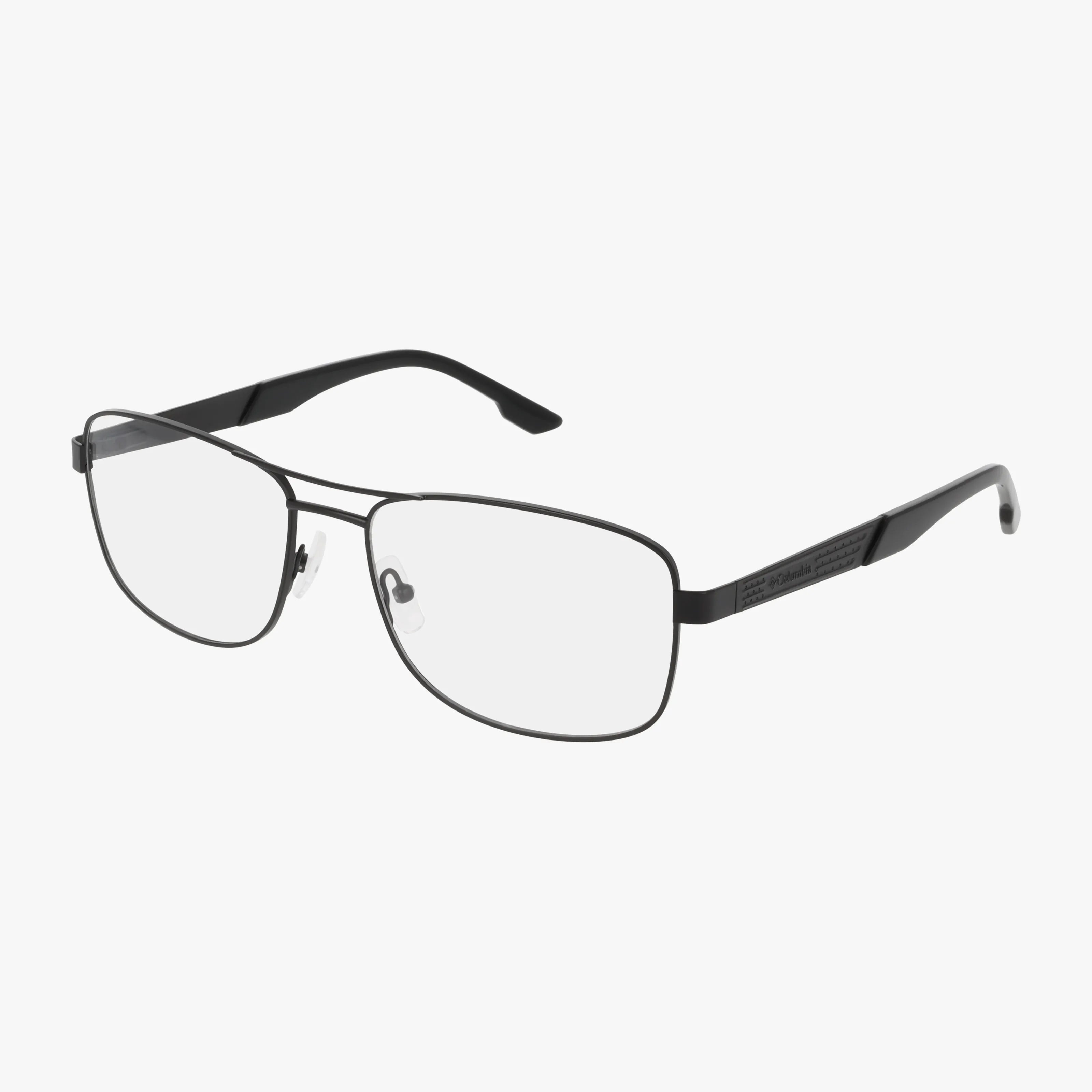 The C3060 features black rectangular metal frames, clear lenses, and adjustable nose pads for lasting elegance and durability, presented against a plain white background.