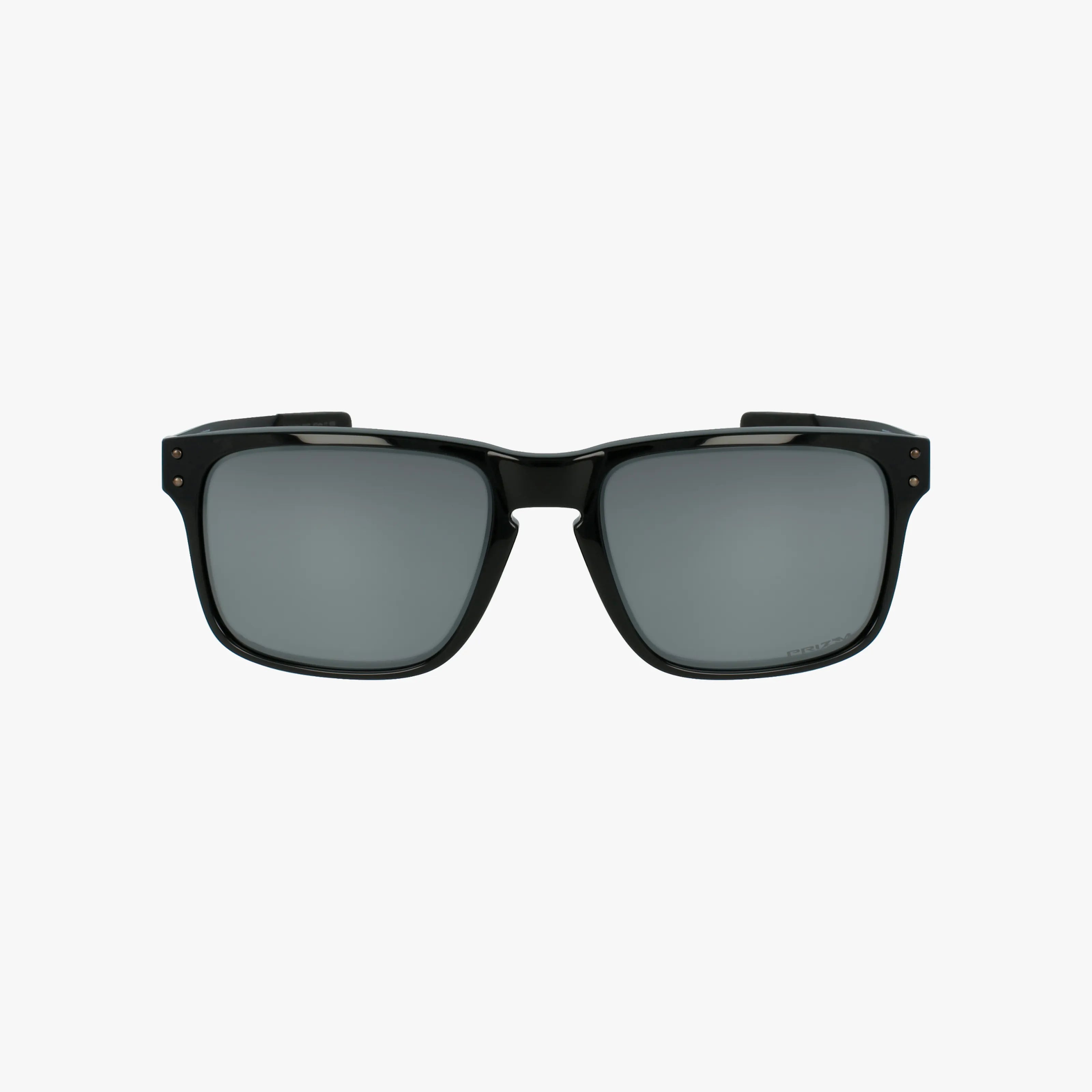 OO9384 HOLBROOK black rectangular sunglasses featuring thick frames and dark lenses, showcased on a plain white background.