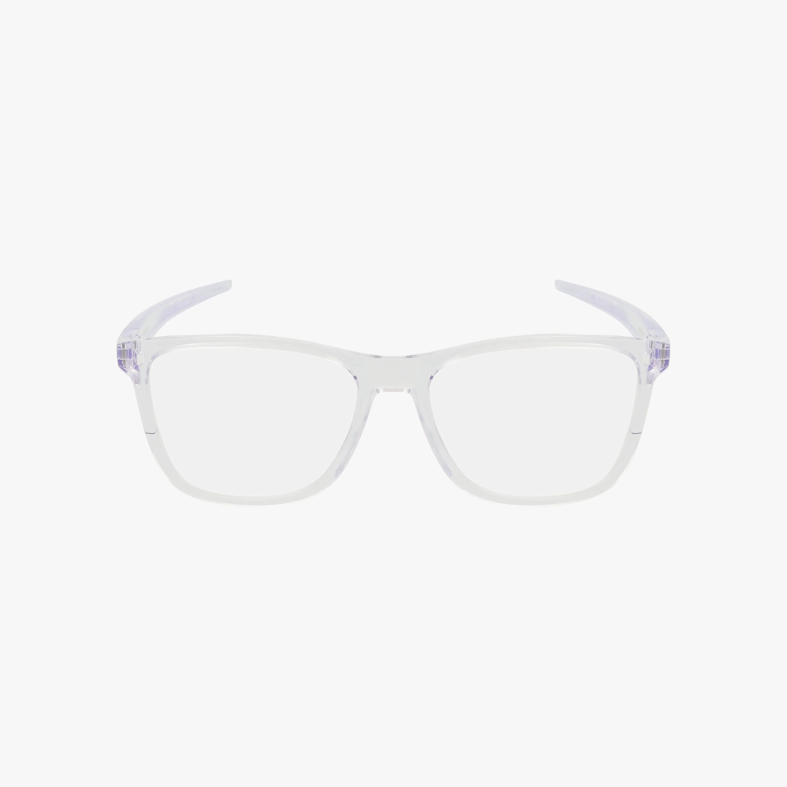 The OX8163 CENTERBOARD eyeglasses feature clear plastic rectangular lenses and a polished frame, presented front-facing on a white background—ideal for anyone seeking modern style with a sleek silhouette.