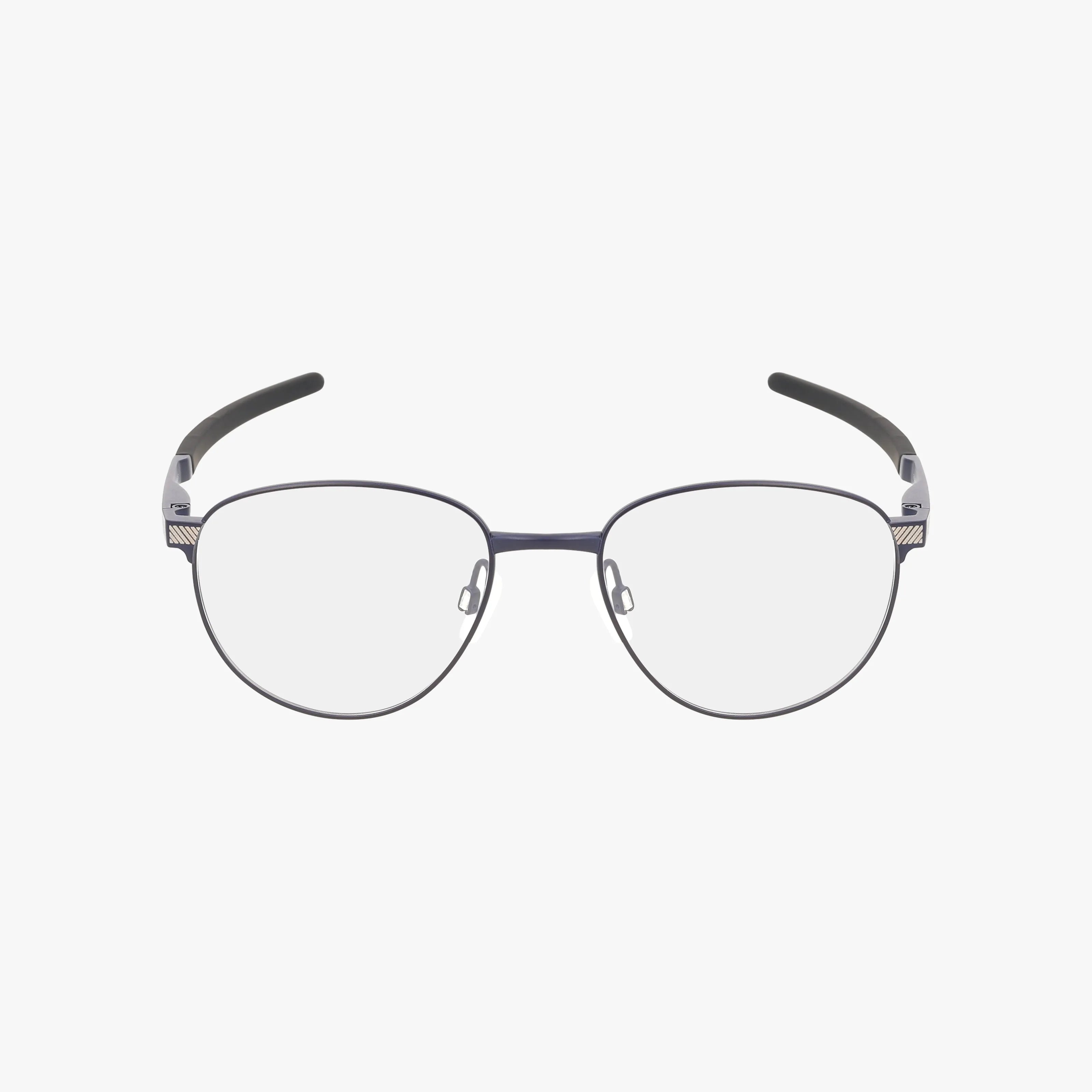 The OX5081 eyeglasses feature thin black metal frames, clear prescription lenses, and curved black temple arms, displayed against a plain white background.