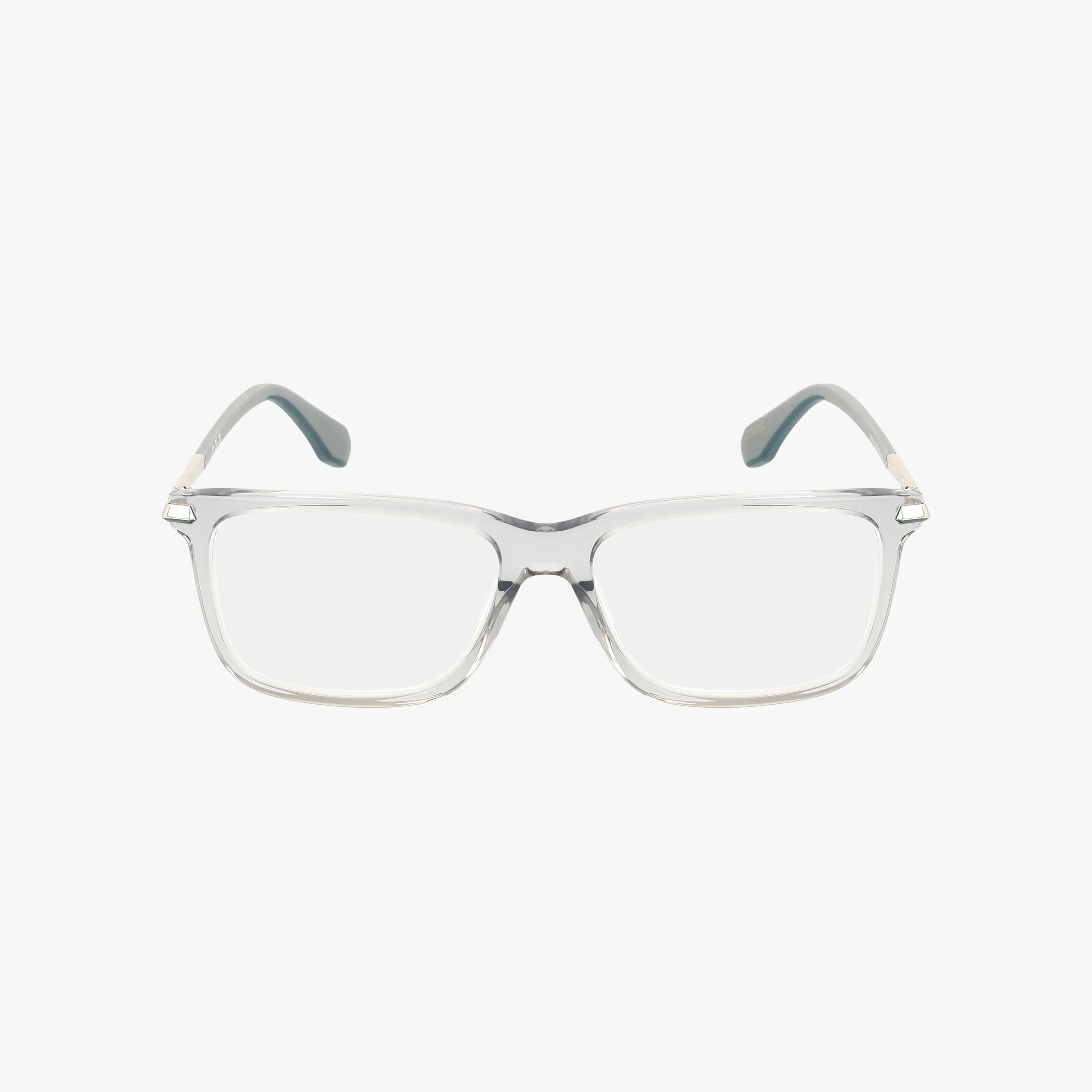 The OR5074 eyeglasses feature a clear rectangular shape with a transparent frame and gently curved arms, offering a lightweight design for comfort. Displayed on a white background.
