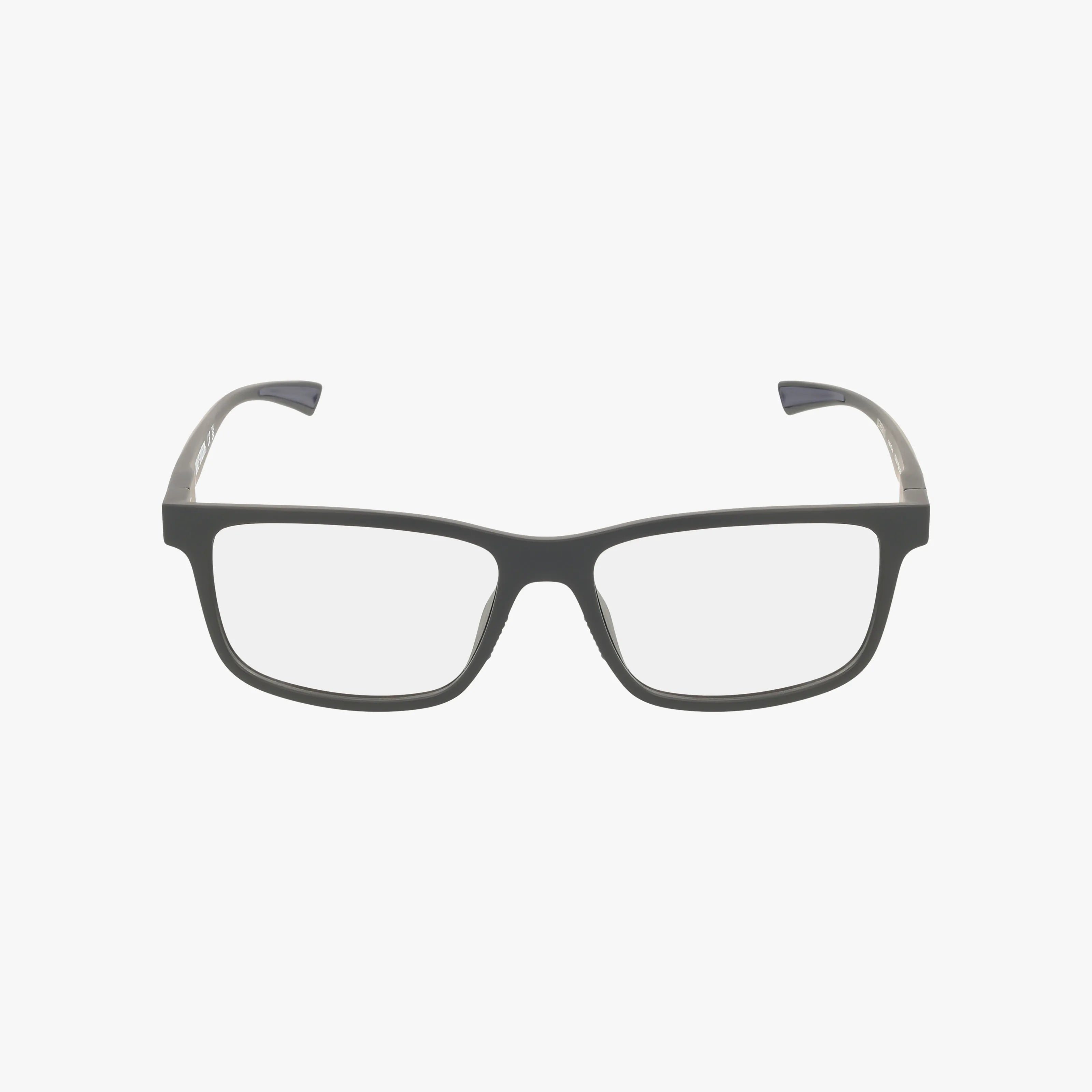 The HD50024 is a pair of black rectangular eyeglasses with clear lenses and a polished frame, shown against a plain white background.