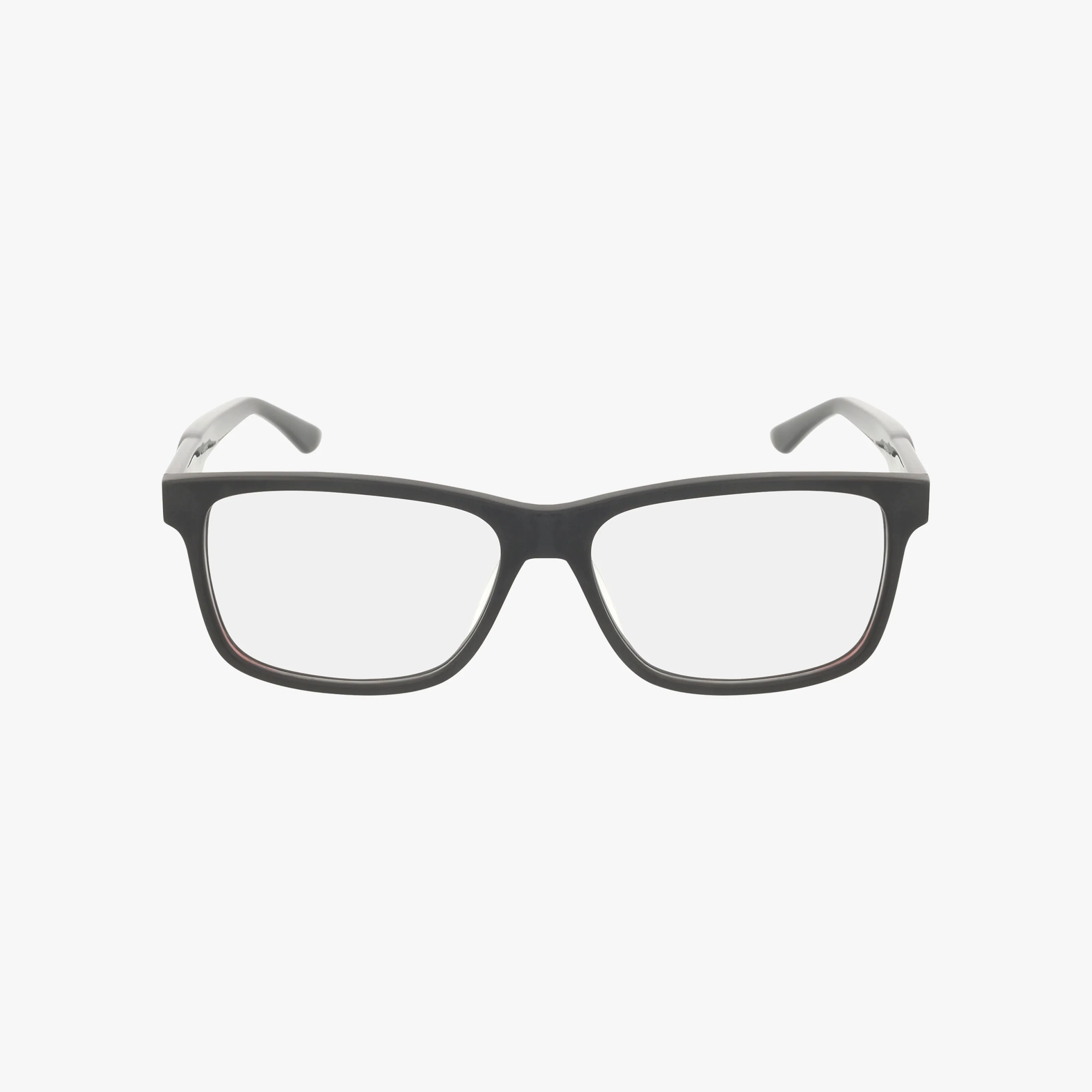The PU0341O features black rectangular frames with clear progressive lenses in a bold design, displayed front-facing on a plain white background.