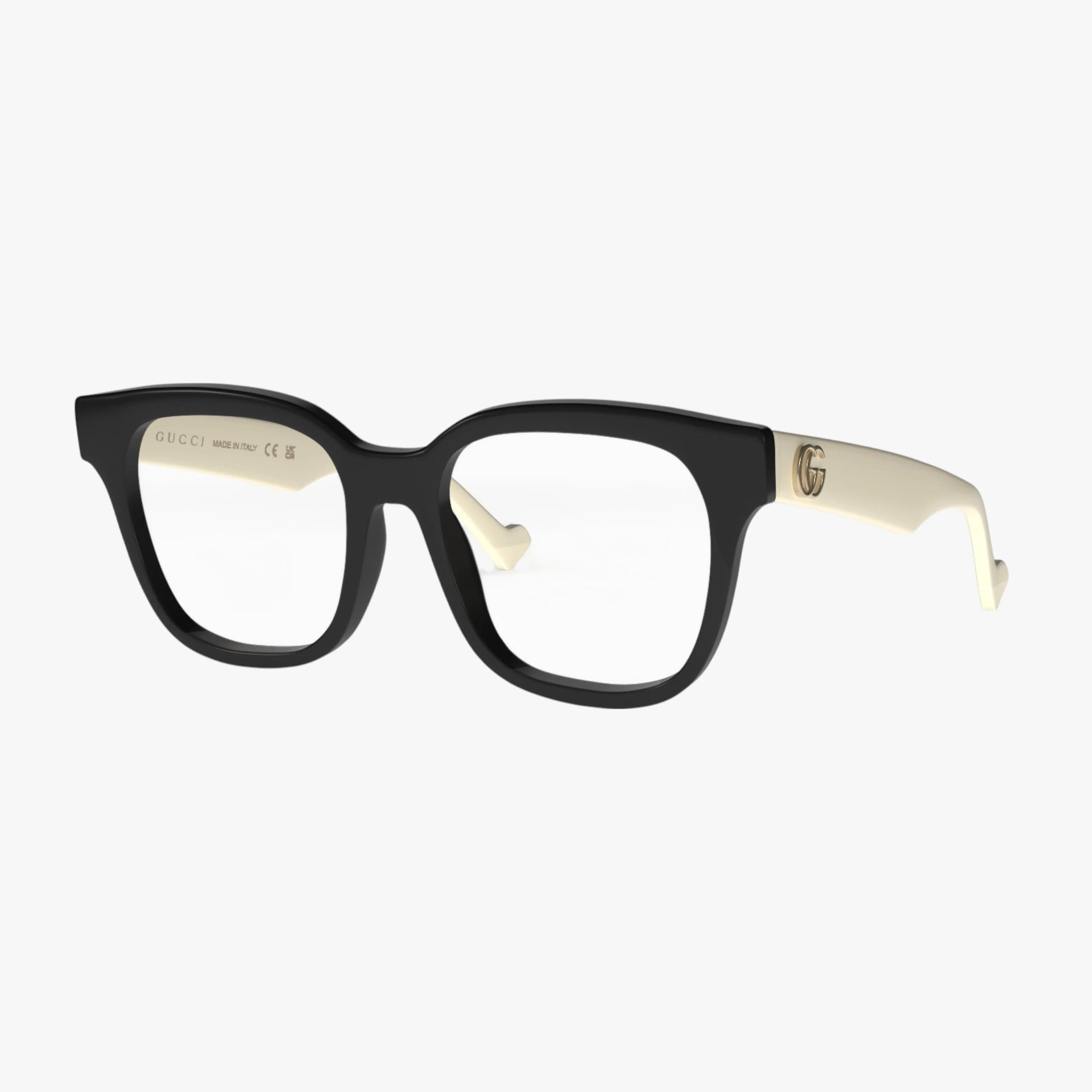 メガネ GUCCI Gucci - GG0958O-002 - black-white-transparent Gucci Eyeglasses Frame Women's GG0958O 002 Black/White 49-18