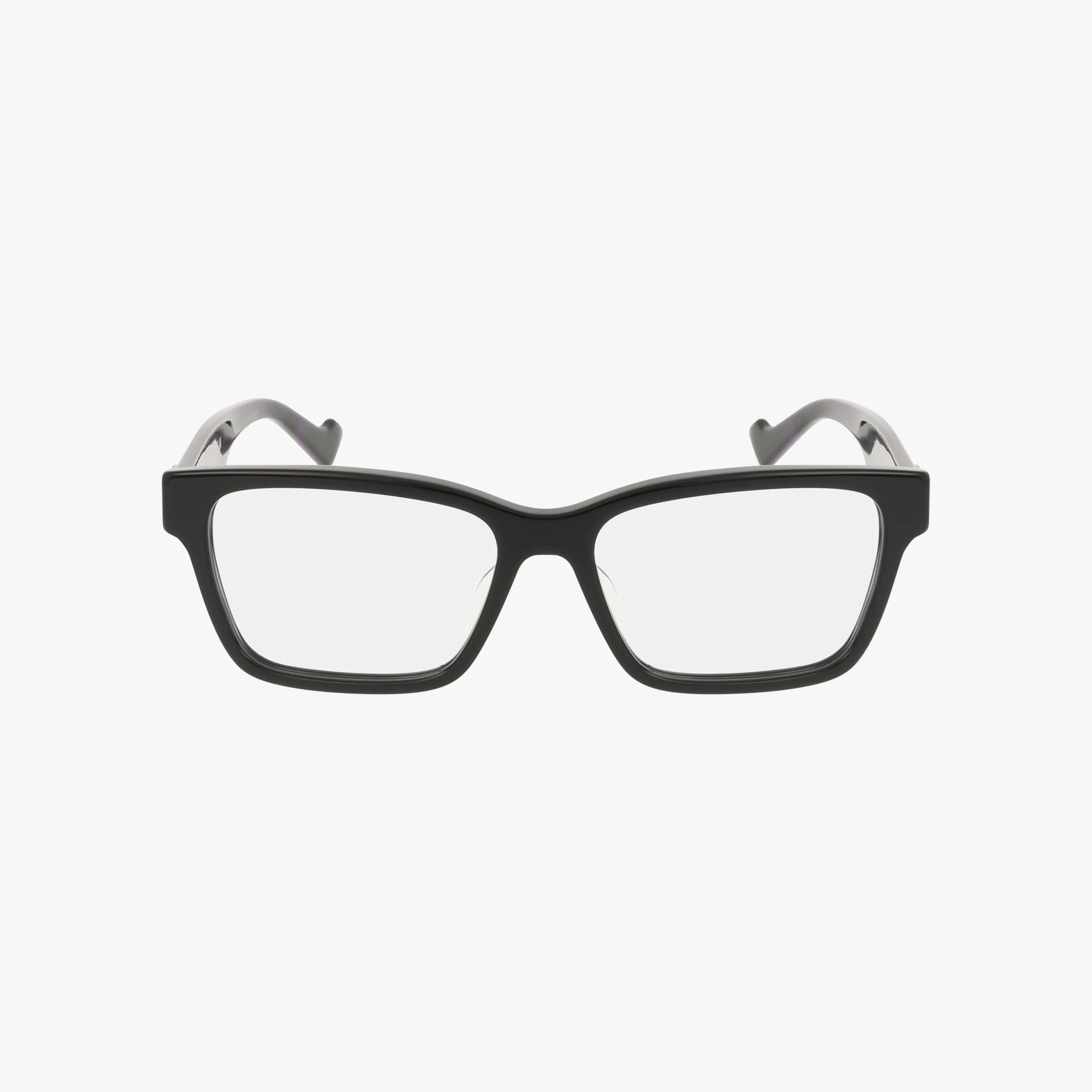 The GG1476OK features rectangular black frames with clear lenses, displayed front-facing on a white background—ideal for online shopping.