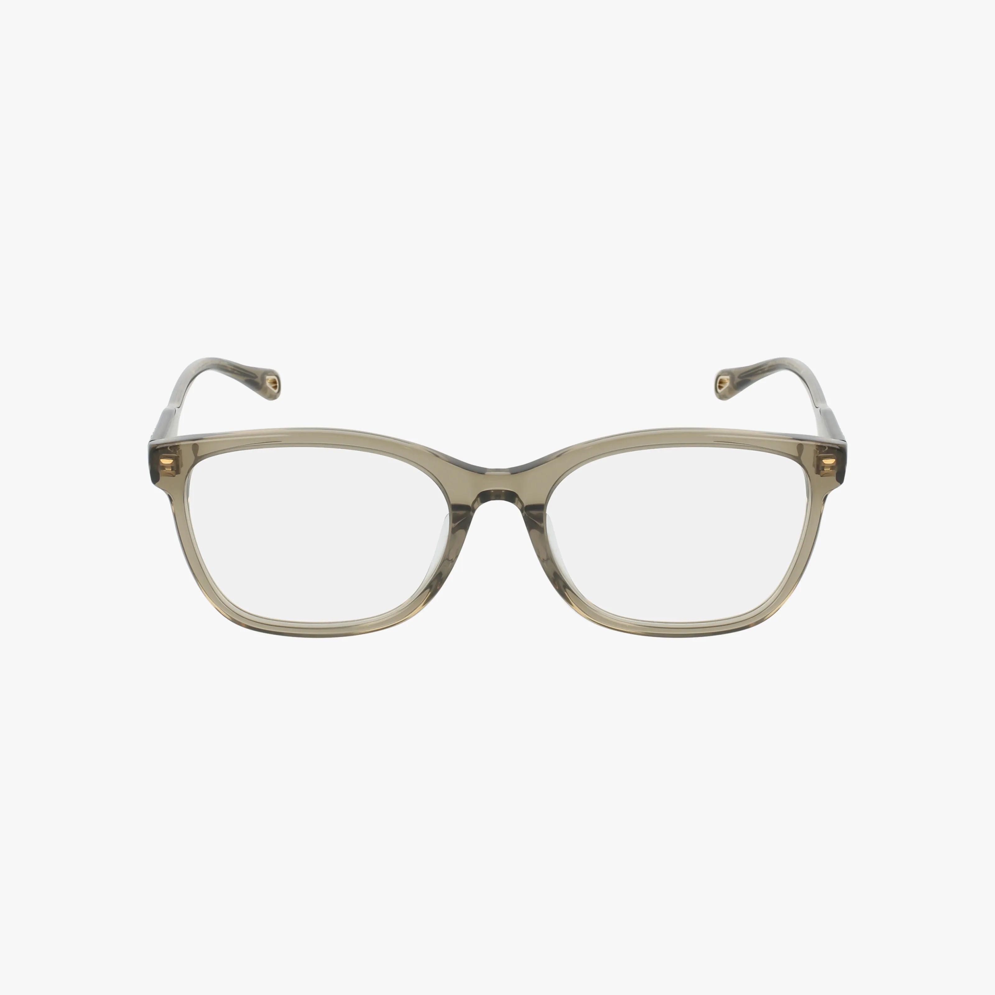 The CH0276OA clear plastic rectangular eyeglasses feature classic lines, a stylish frame with subtly rounded edges, and are shown from the front against a plain white background.