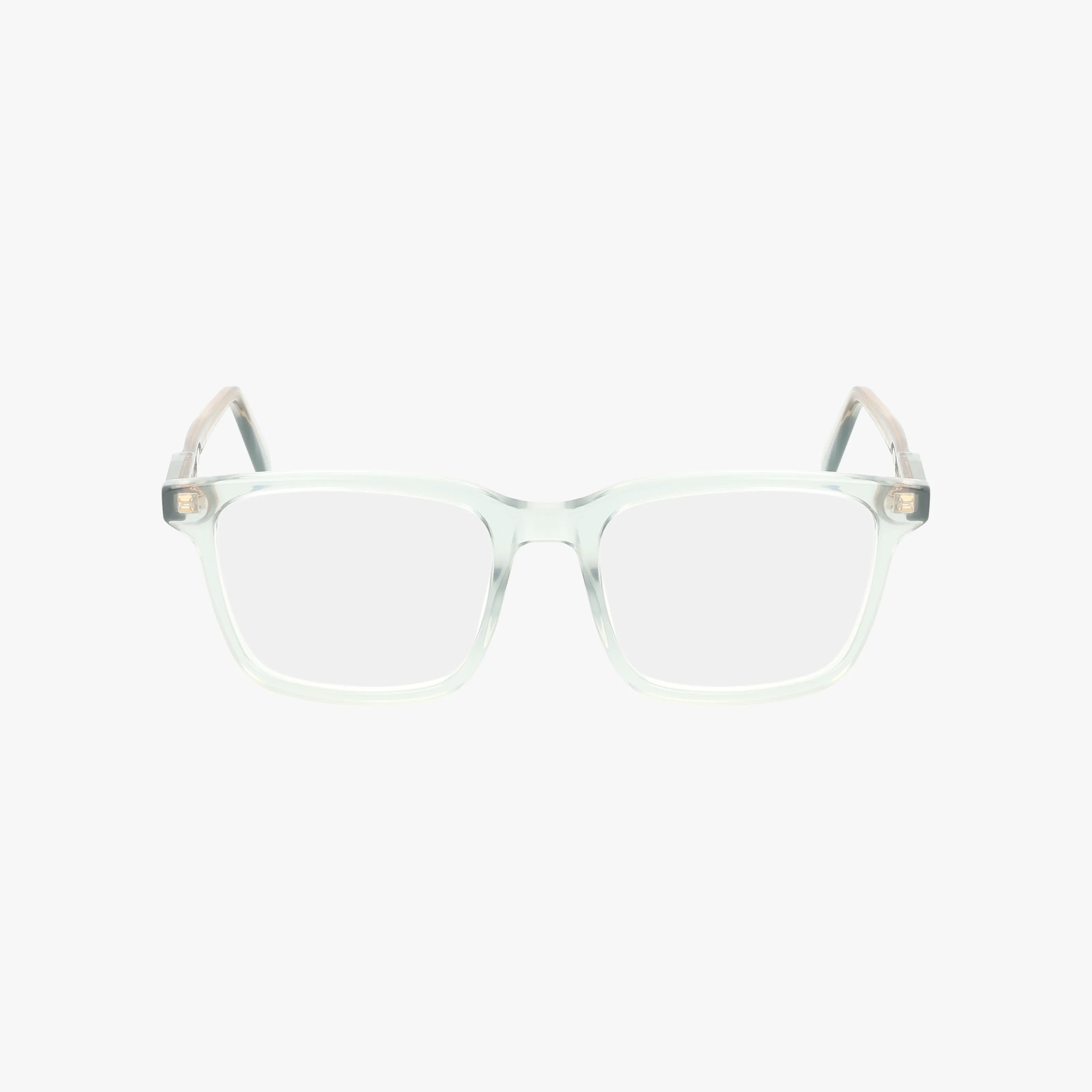 GG1120O eyeglasses feature clear rectangular frames with subtly rounded edges and a sturdy build, shown front-facing against a plain white background.