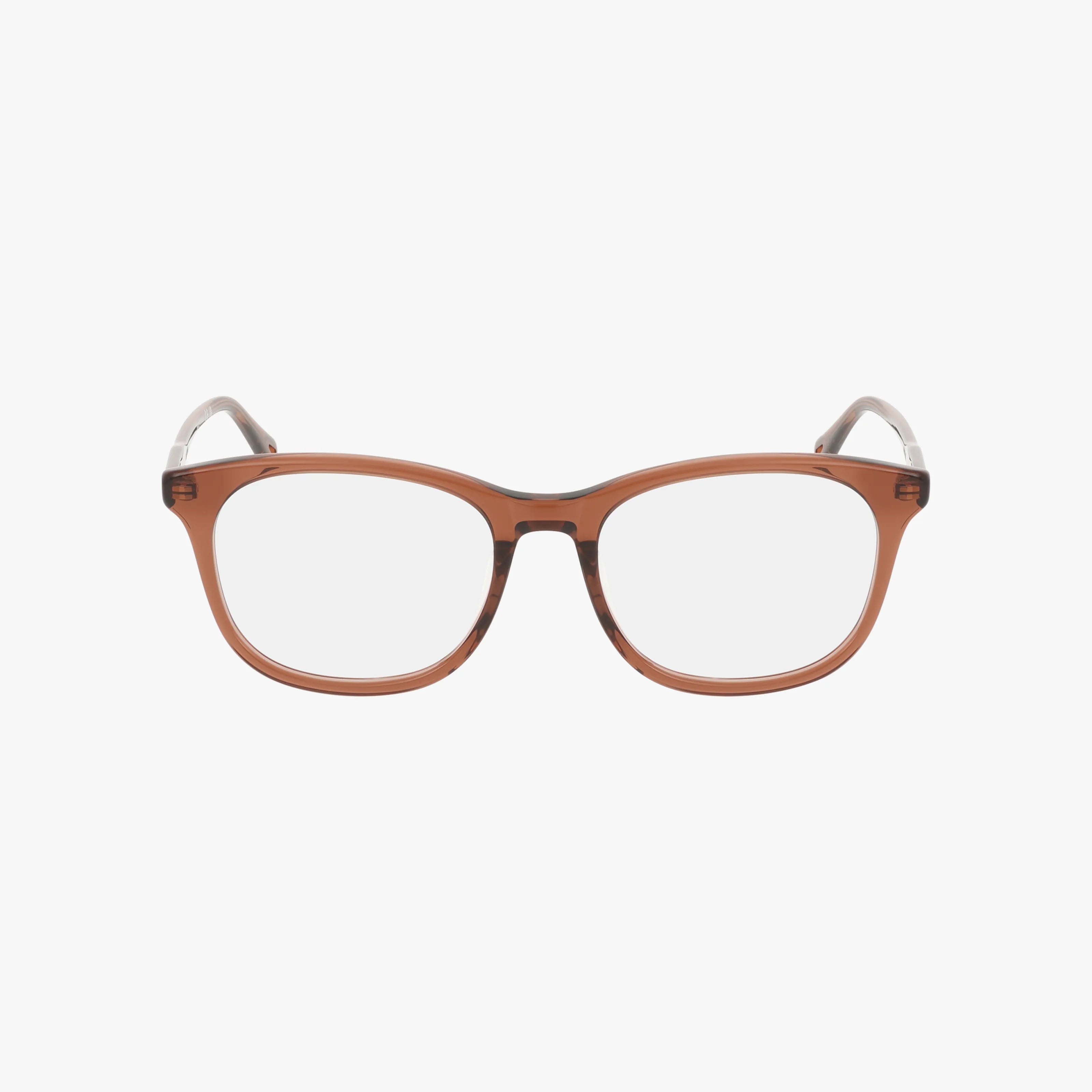 The CH0314OA eyeglasses feature transparent brown frames and clear lenses, displayed front-facing on a plain white background.