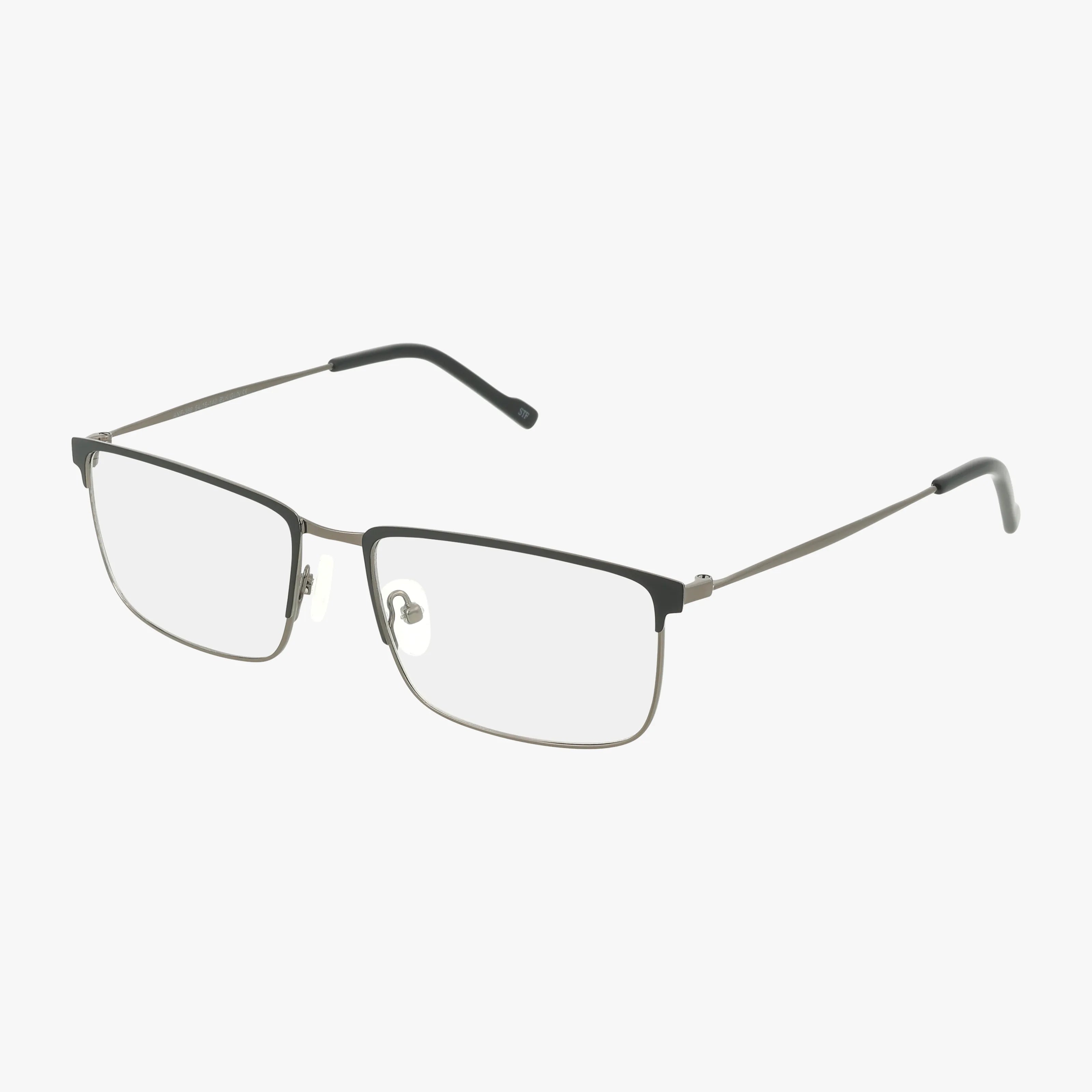 The ANF366 features rectangular thin metal frames, blue light lenses, adjustable nose pads, and black-tipped temple arms—delivering comfortable, stylish eyewear displayed on a white background.